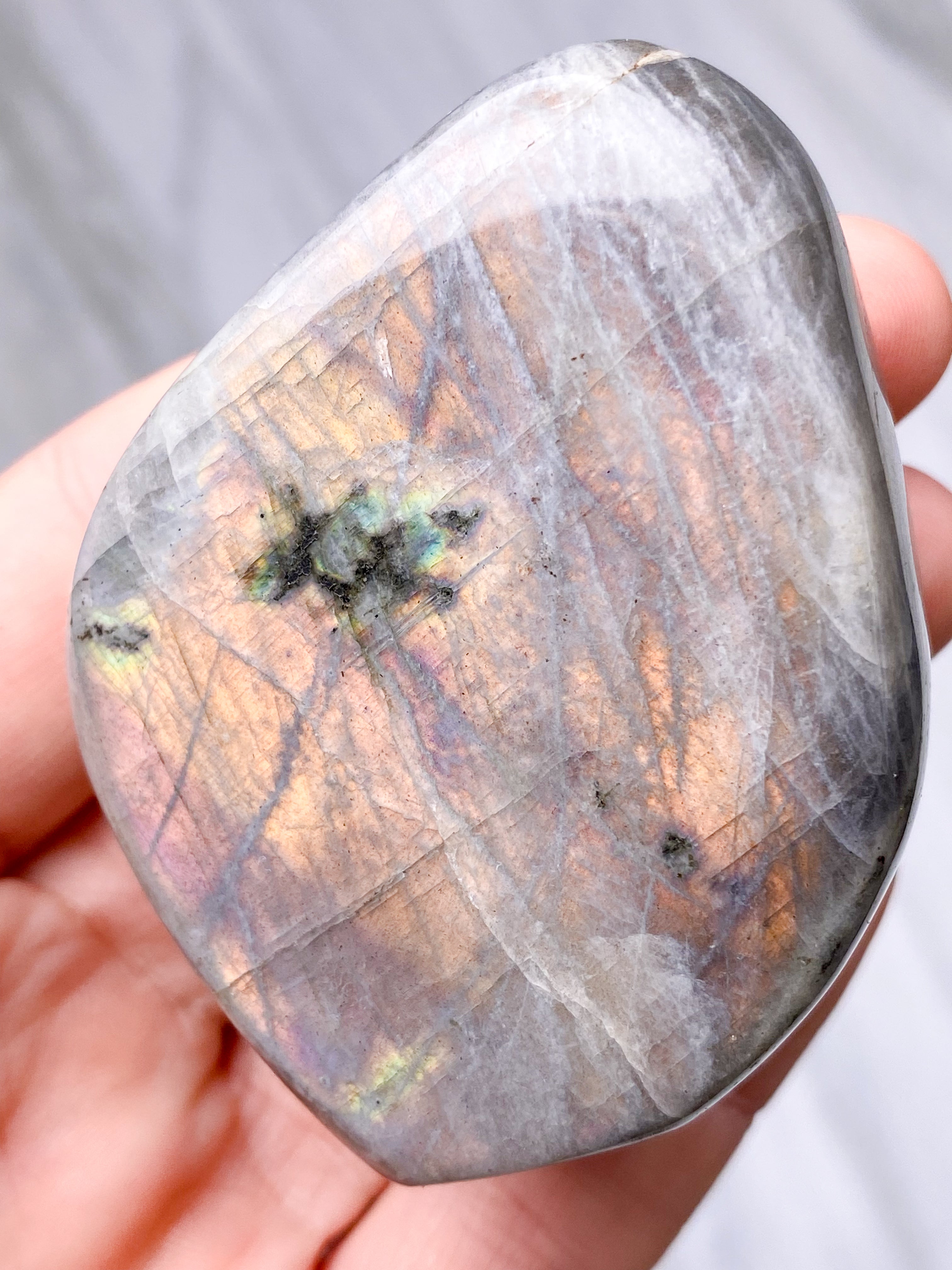 Guld labradorite hjärta