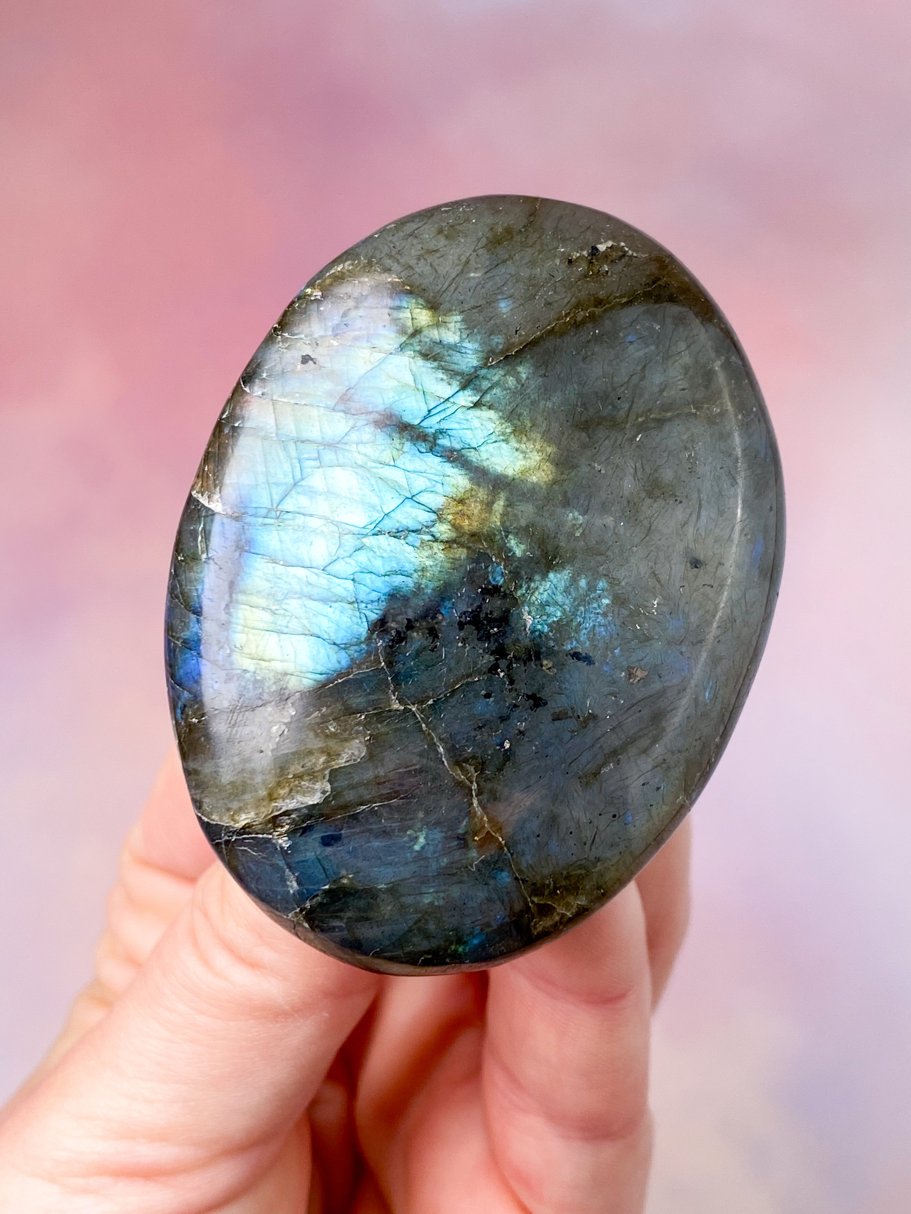 Guld labradorite hjärta