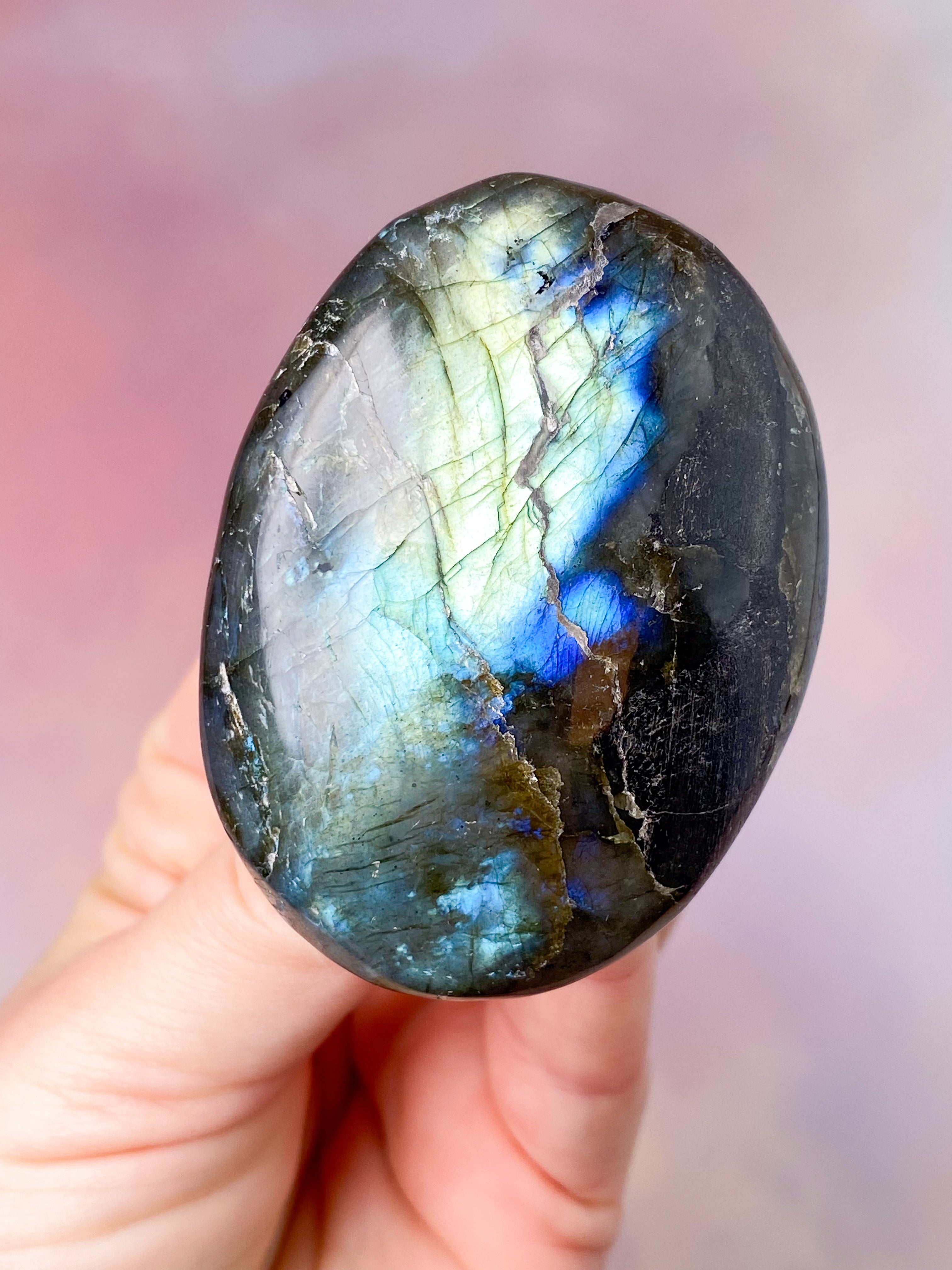 Guld labradorite hjärta