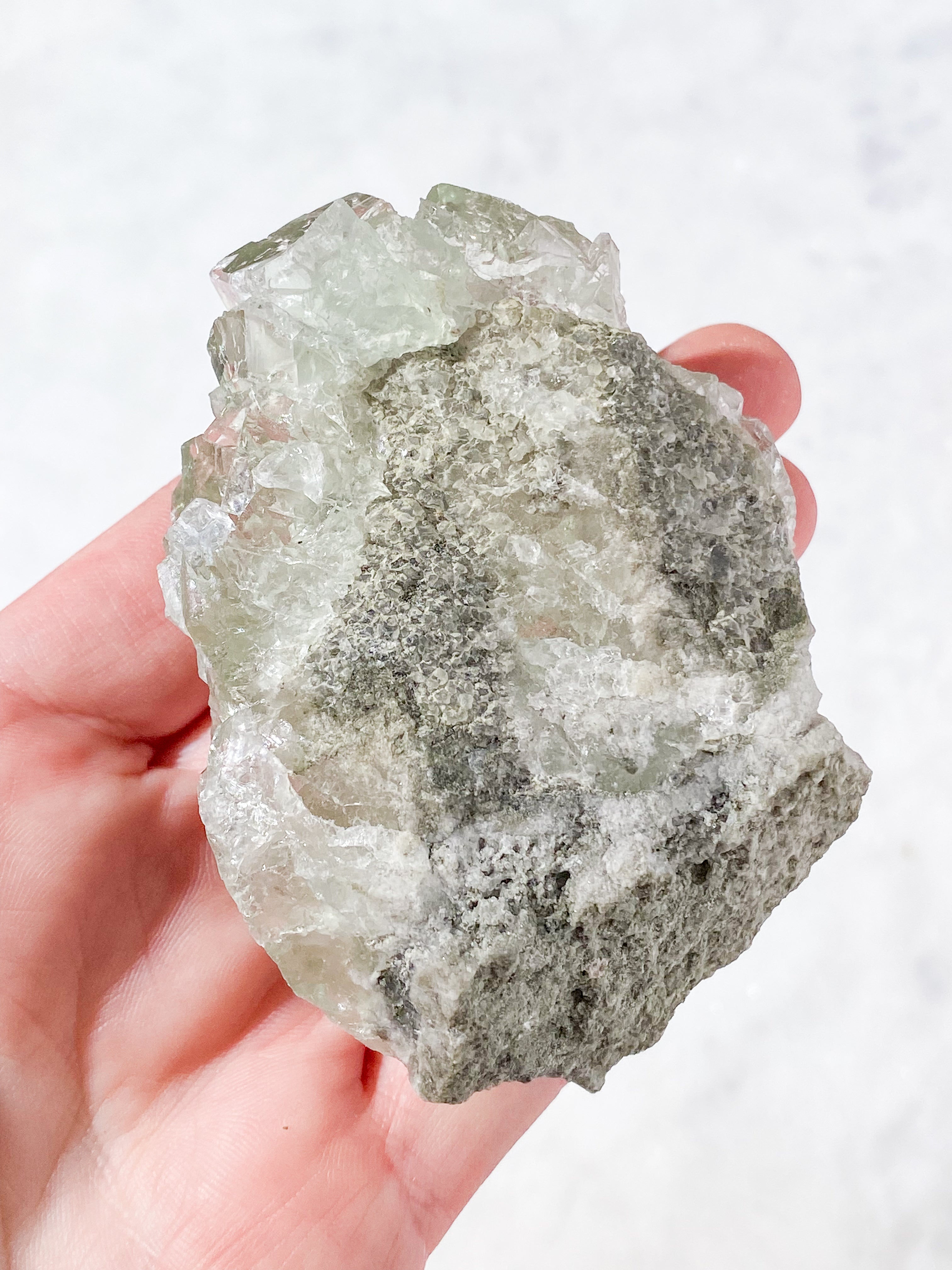 Mintgrön Fluoritkluster (Nr. 1) Exklusiv Kvalitet