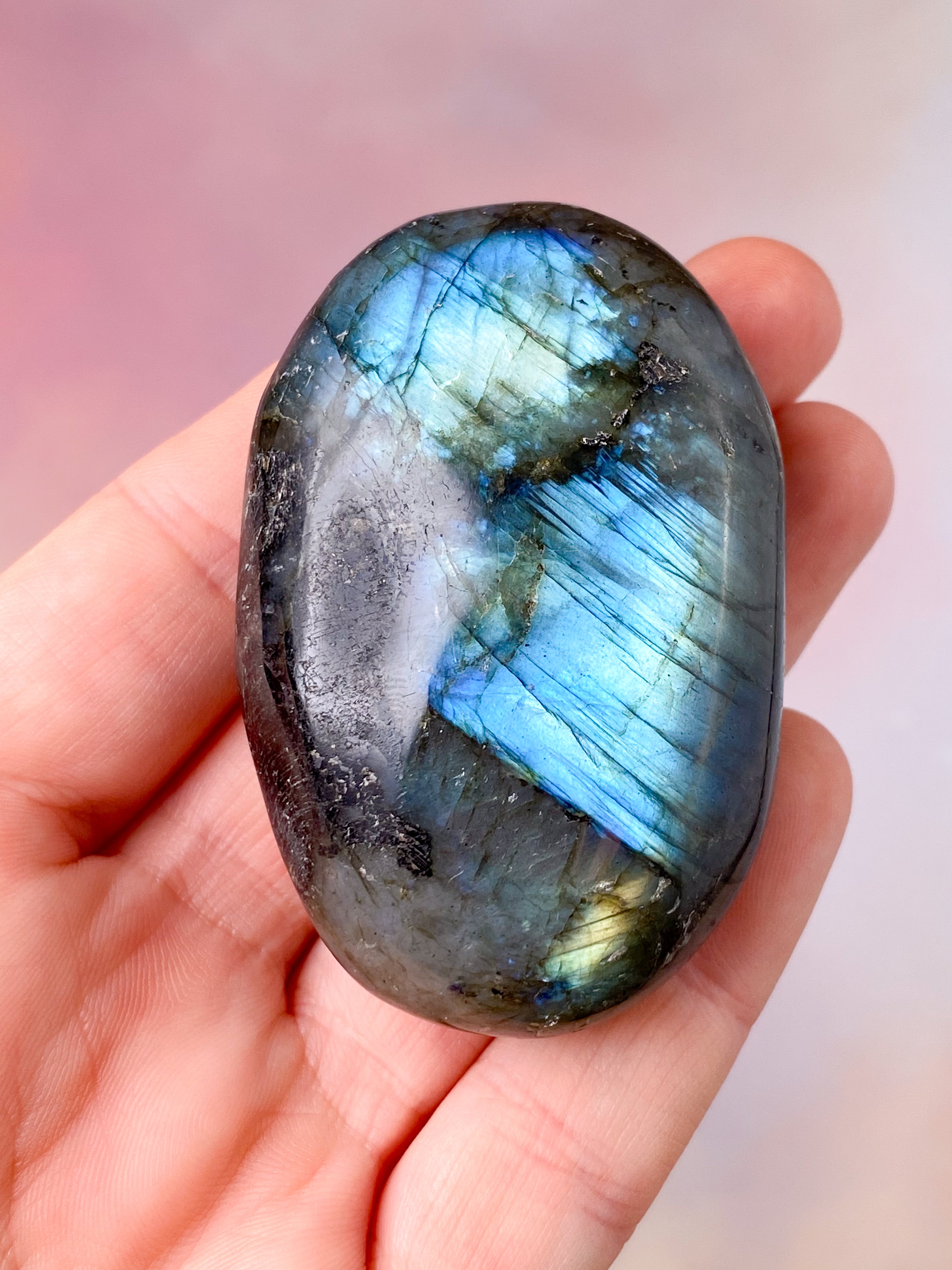 Guld labradorite hjärta