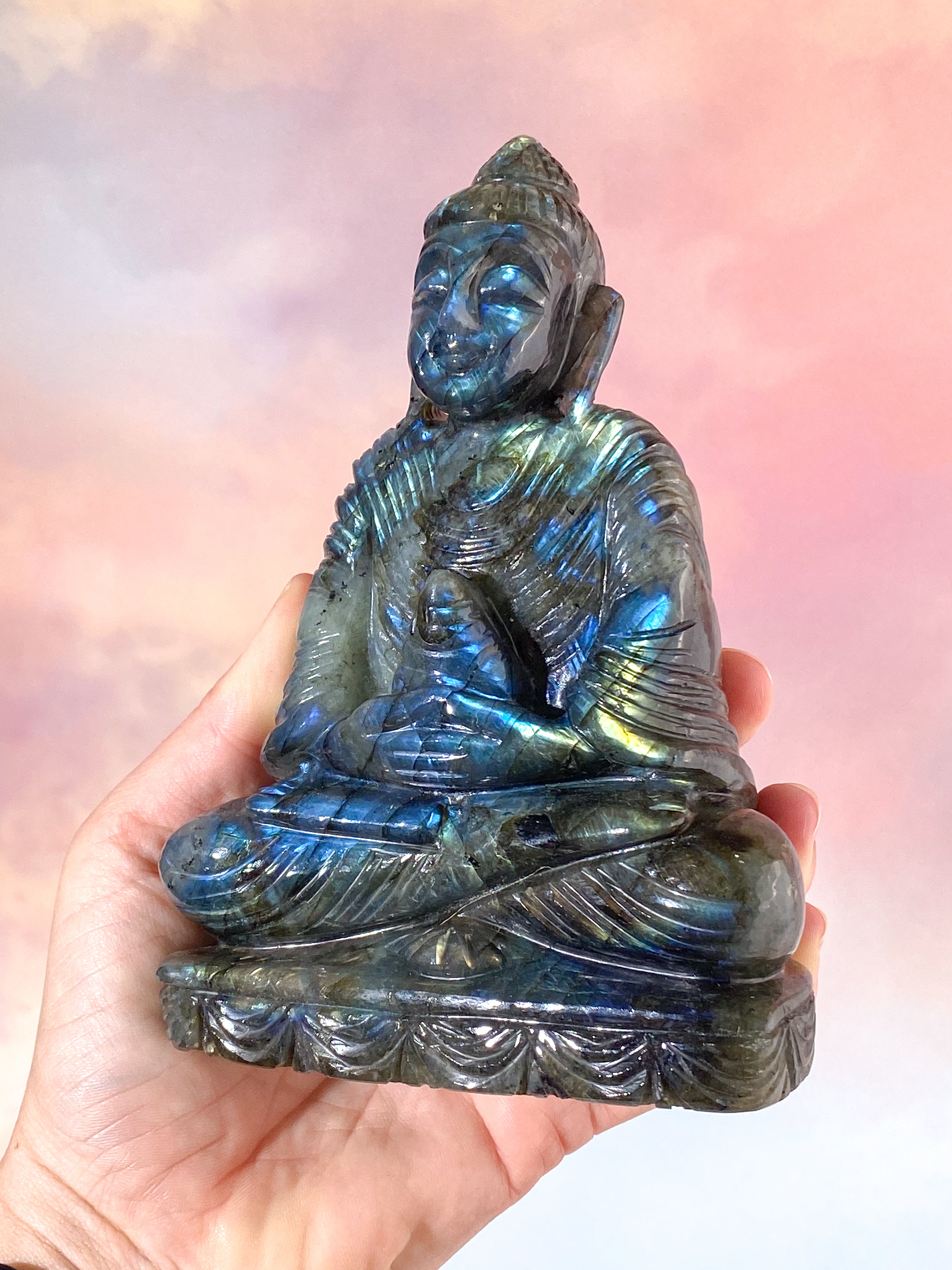 Labradorit Buddha (Nr. 1)