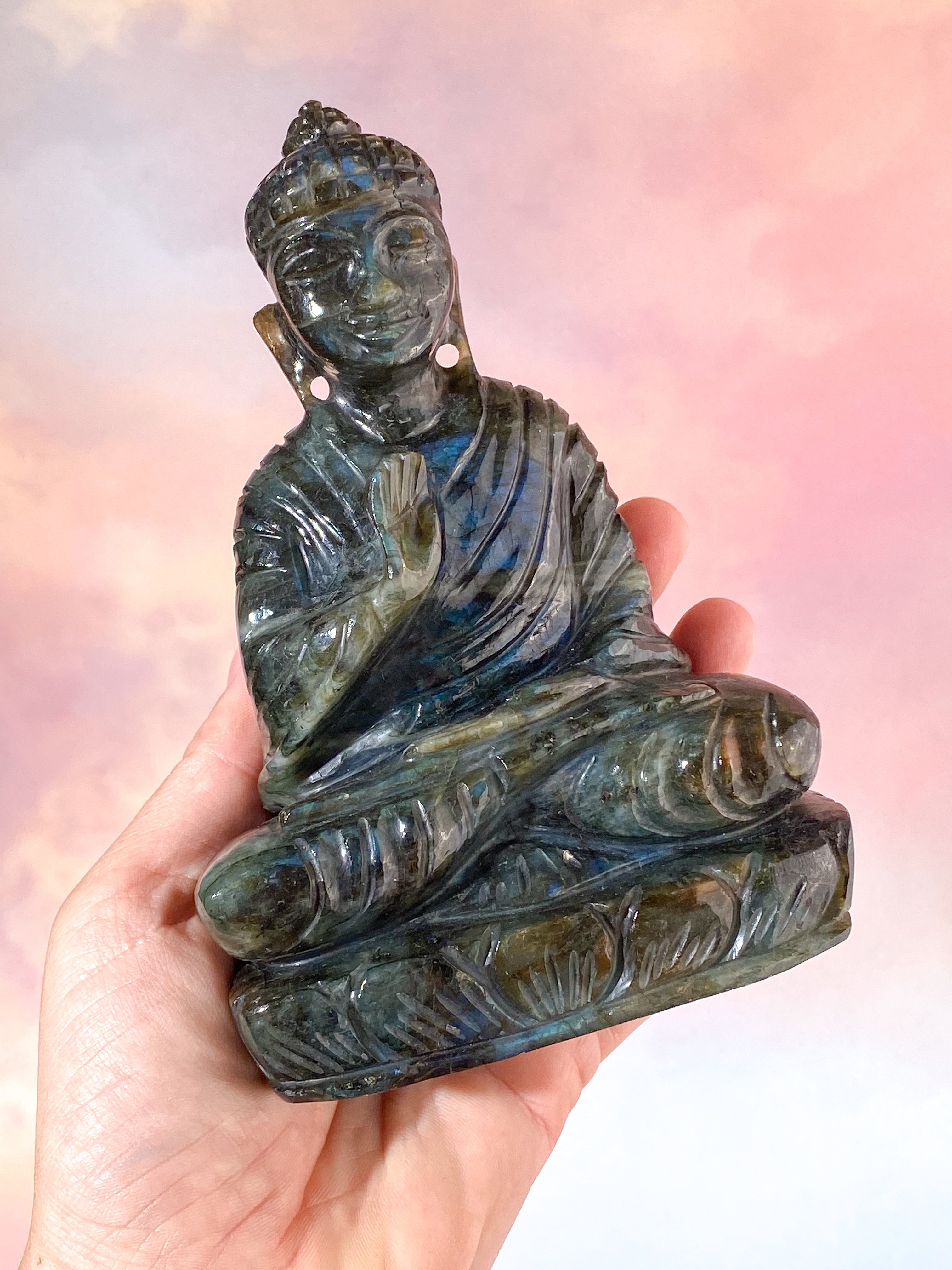 Labradorit Buddha (Nr. 2)