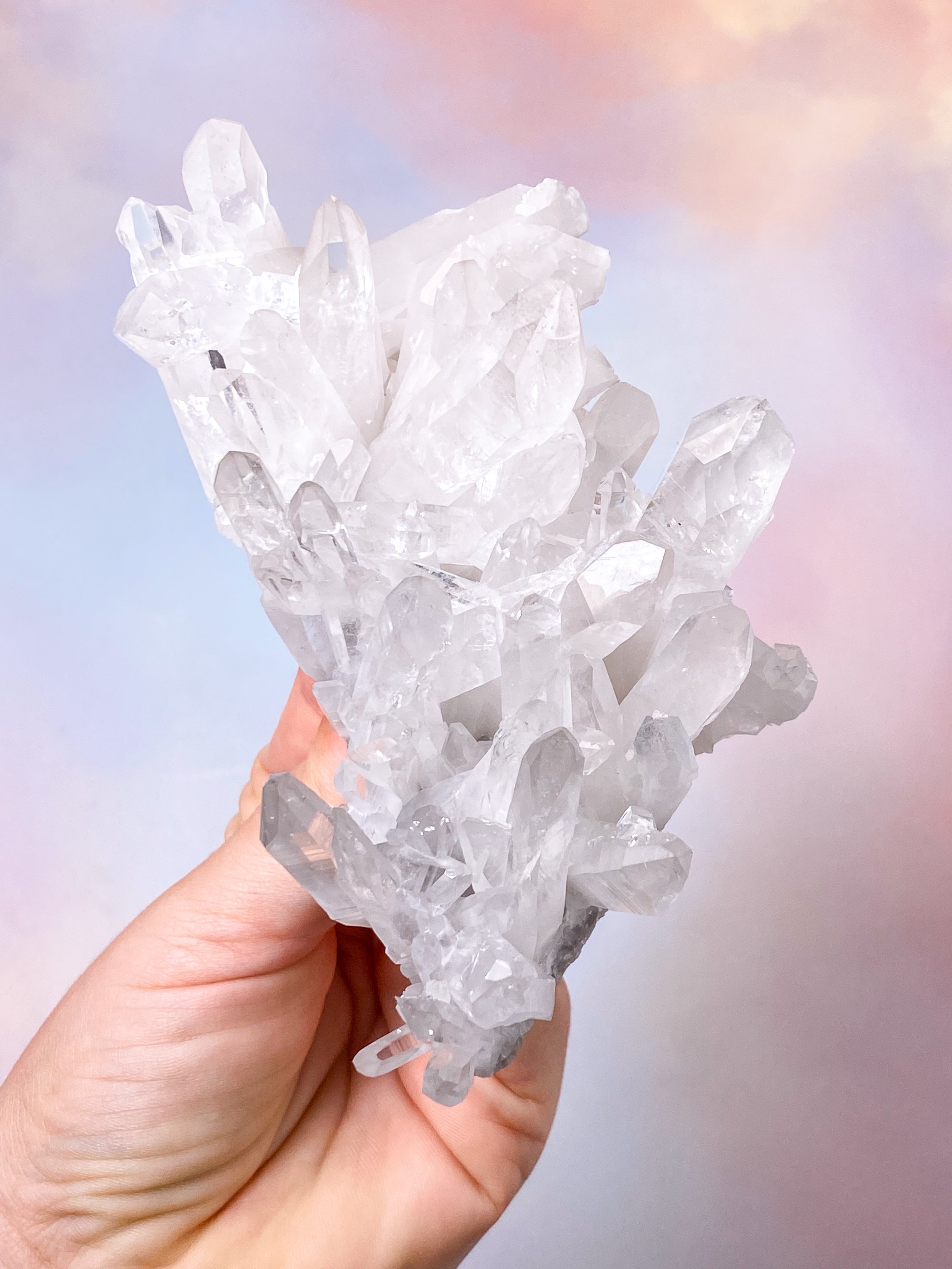 Mountain Crystal Cluster (nr X) Exklusiv kvalitet