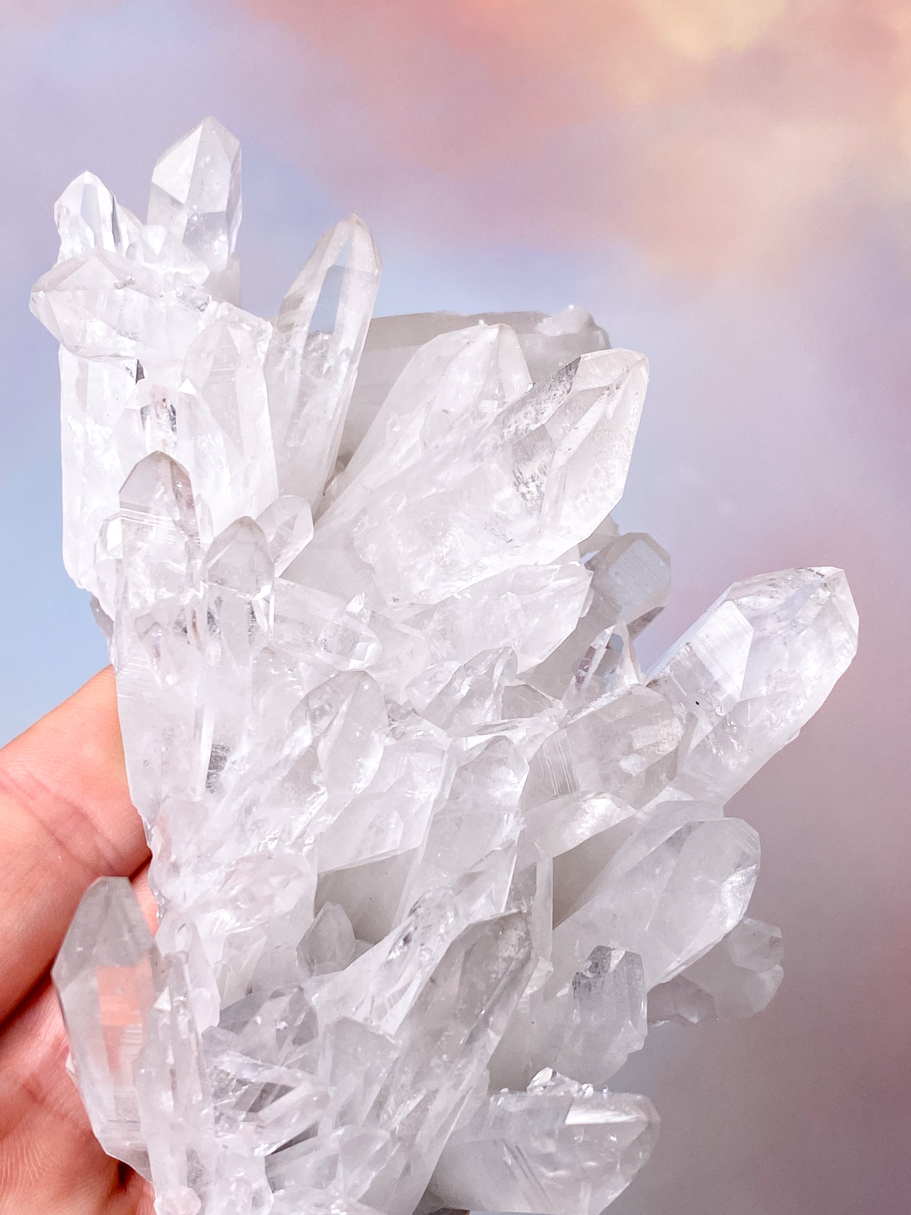 Mountain Crystal Cluster (nr X) Exklusiv kvalitet