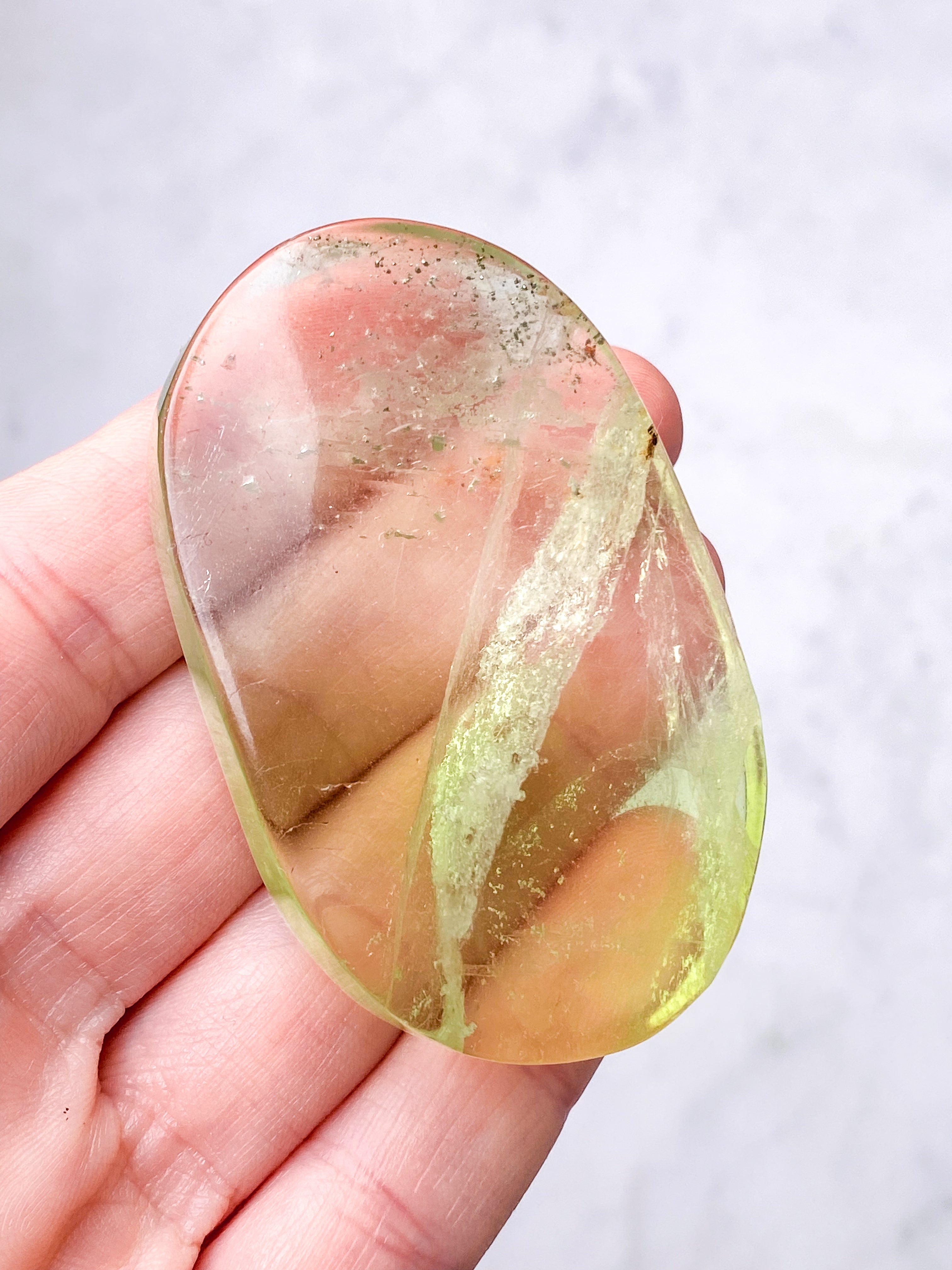 Grön äpple Fluorit Palmsten (nr 13) (Exklusiv)