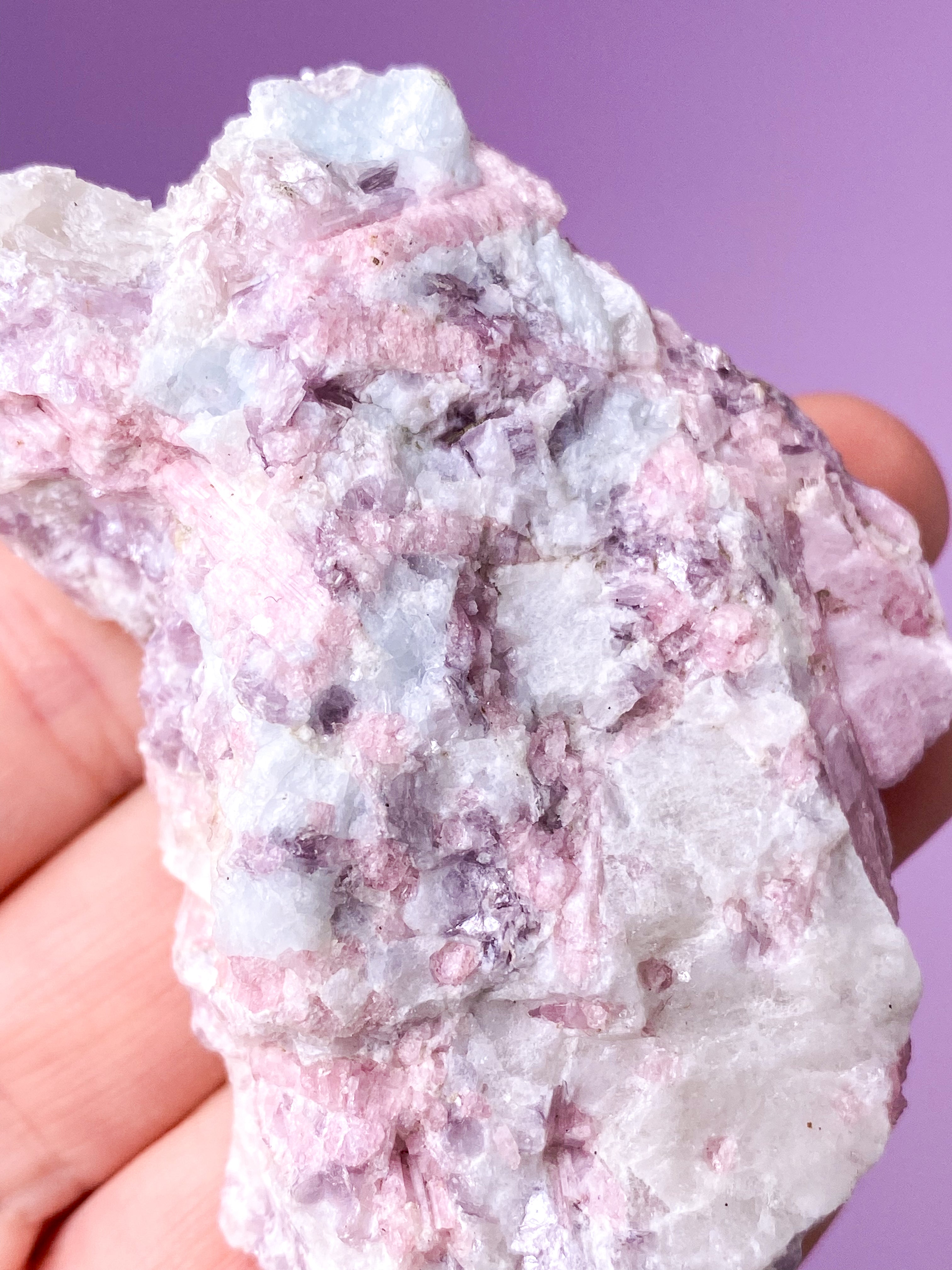 Rosa turmalinkluster (nr 9)