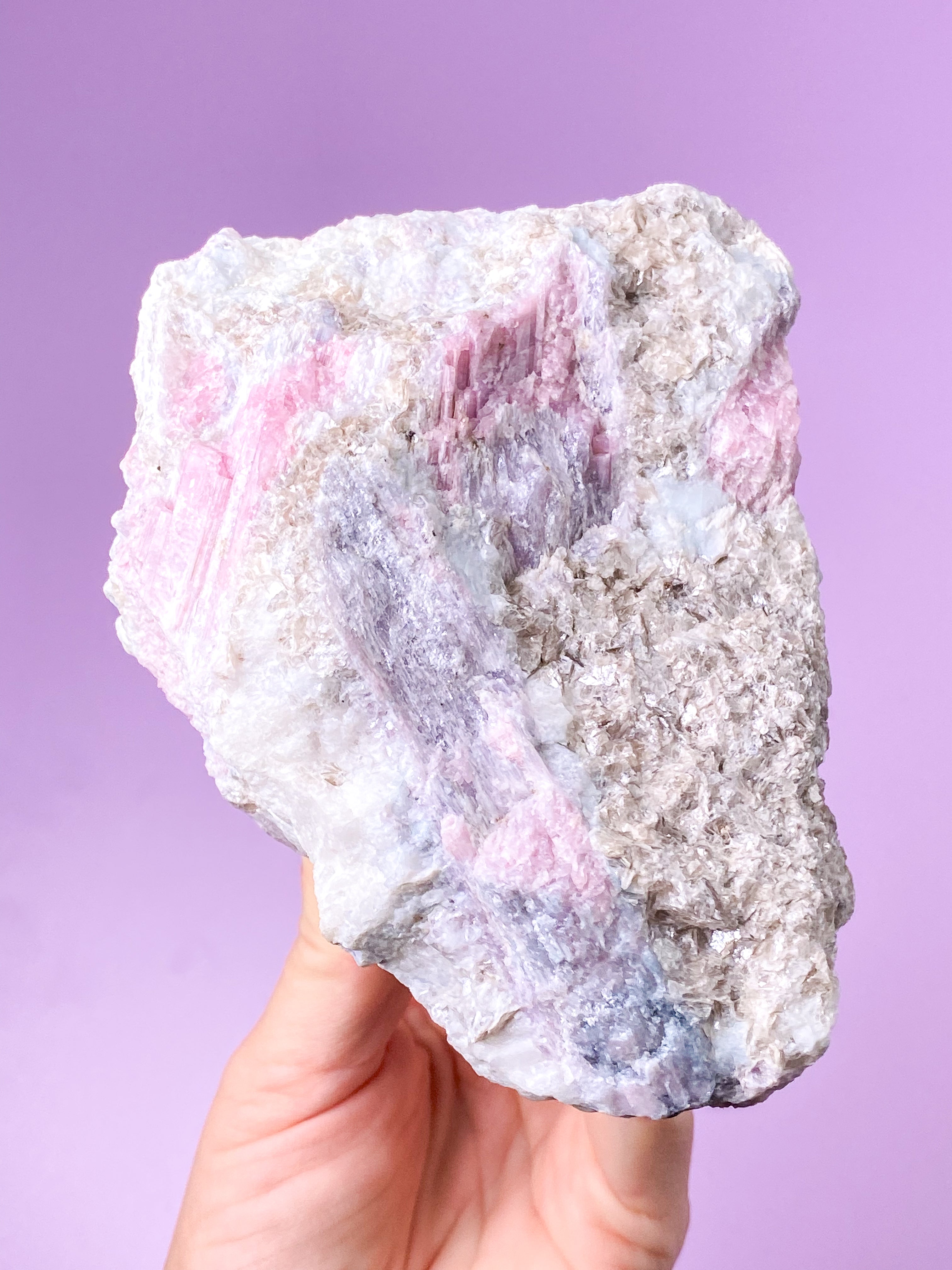 Rosa turmalinkluster (nr 9)