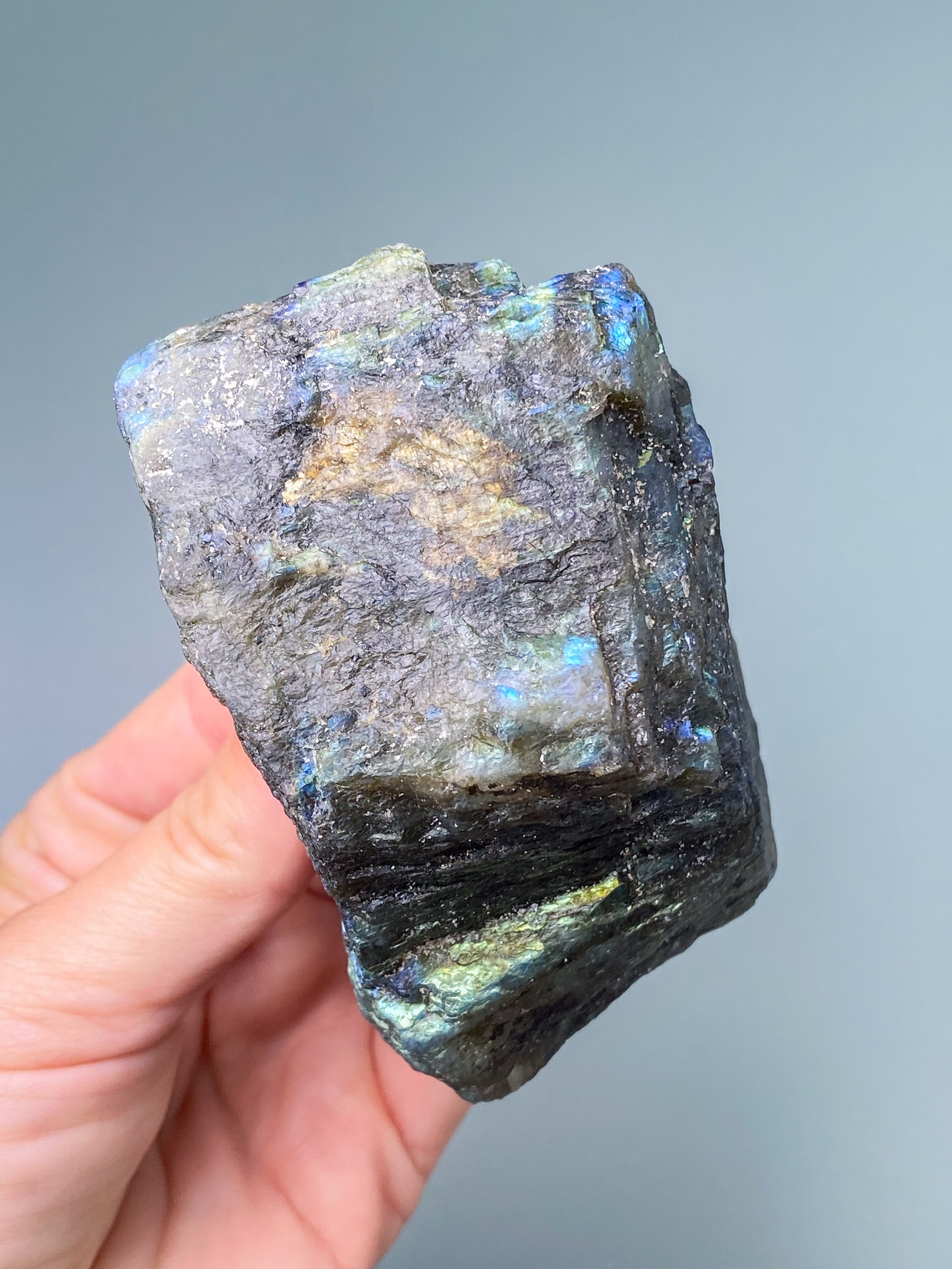 Guld labradorite hjärta