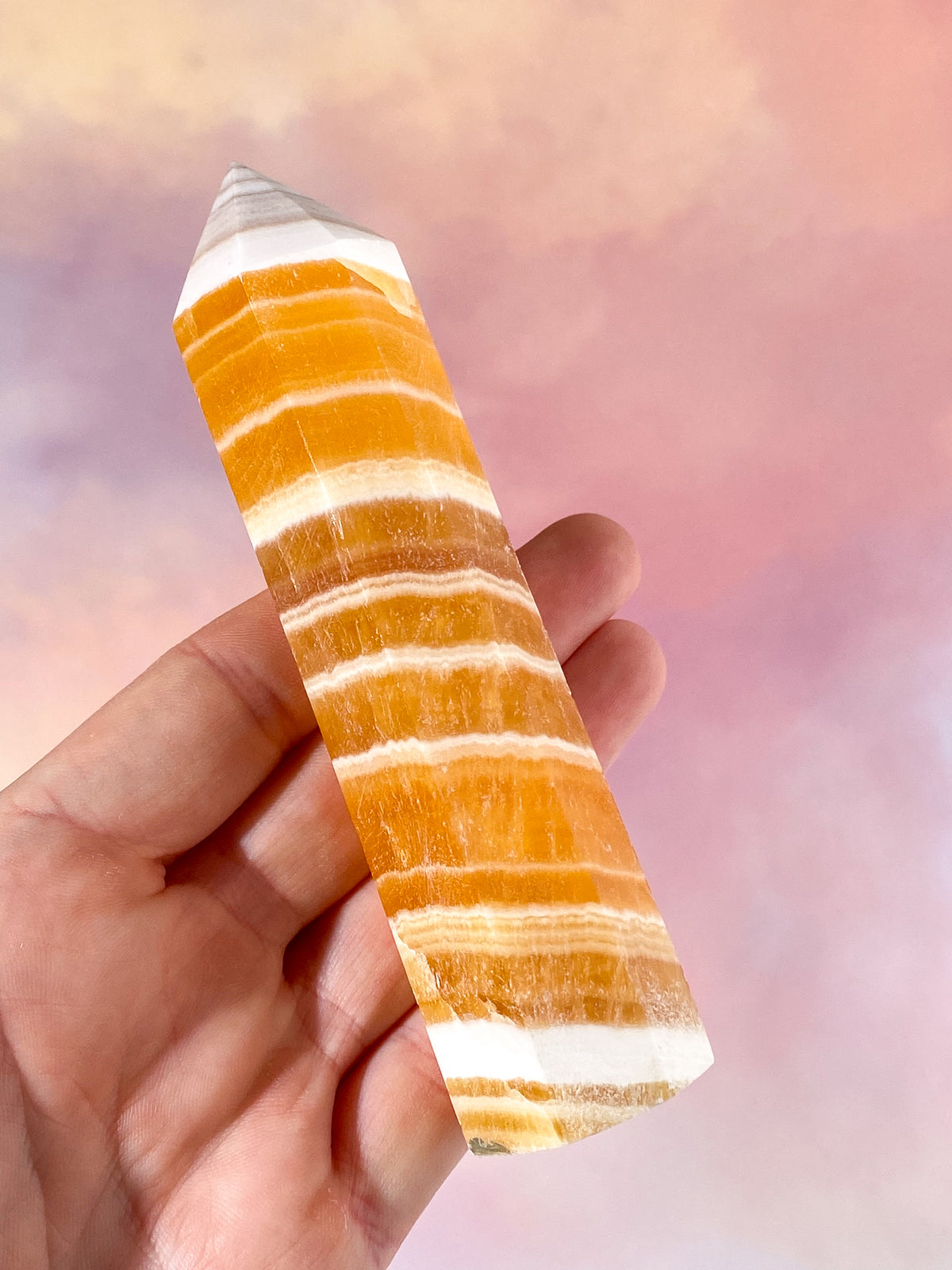 Orange Kalcit Torn Med Band (Nr. 1)