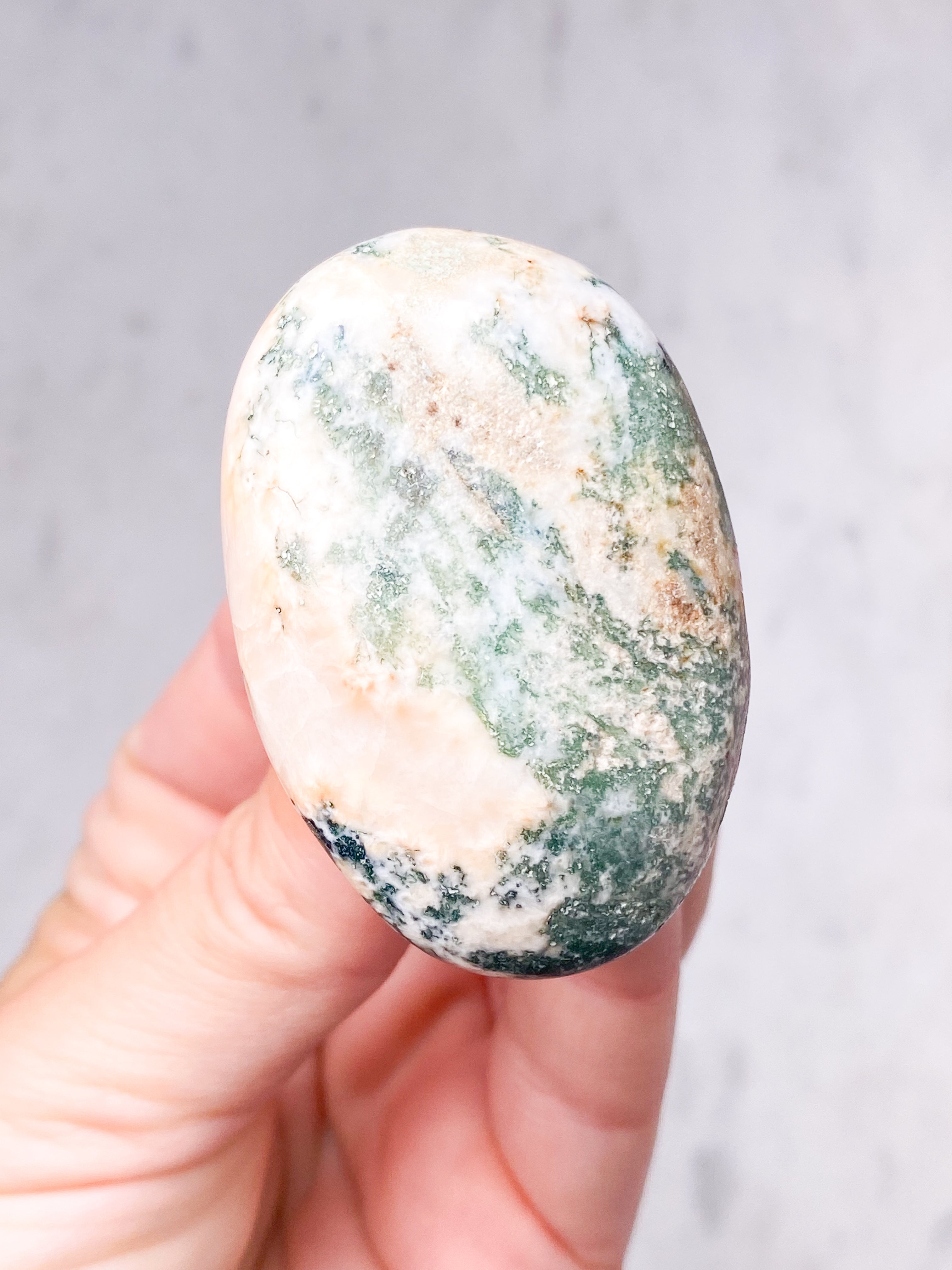 Grøn Heulandit Palmstone (Nr. 4)