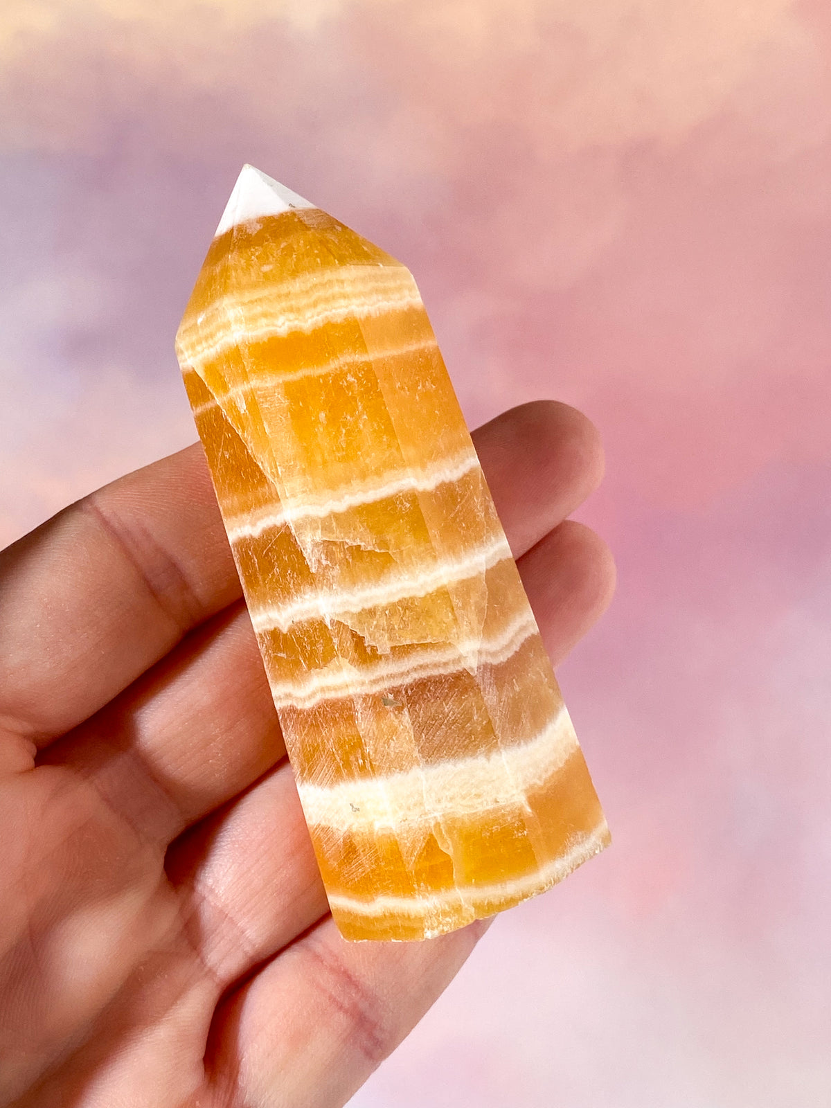 Orange Kalcit Torn Med Band (Nr. 6)
