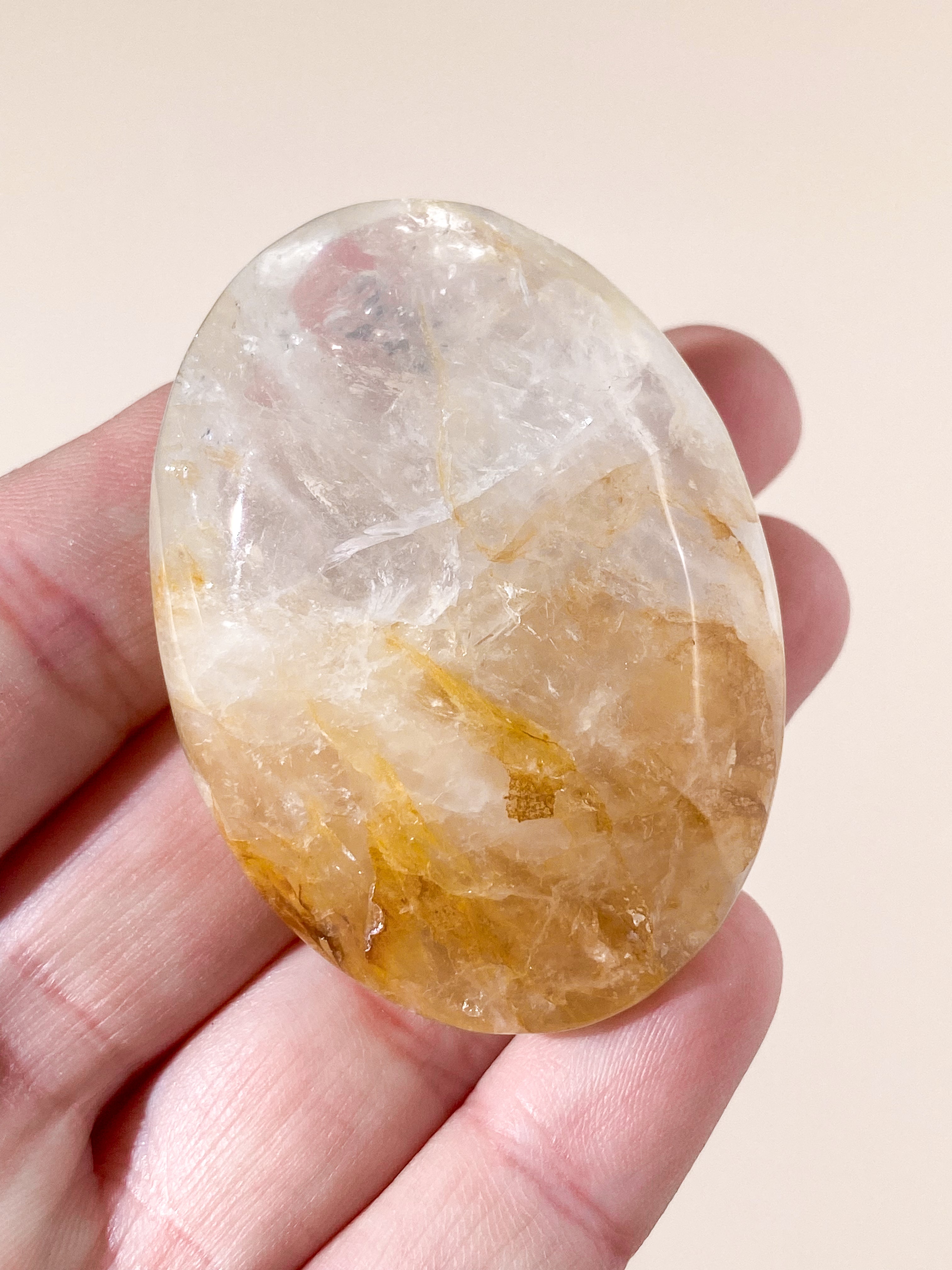 Ljus Golden Healer Palmstone (Nr. 13)