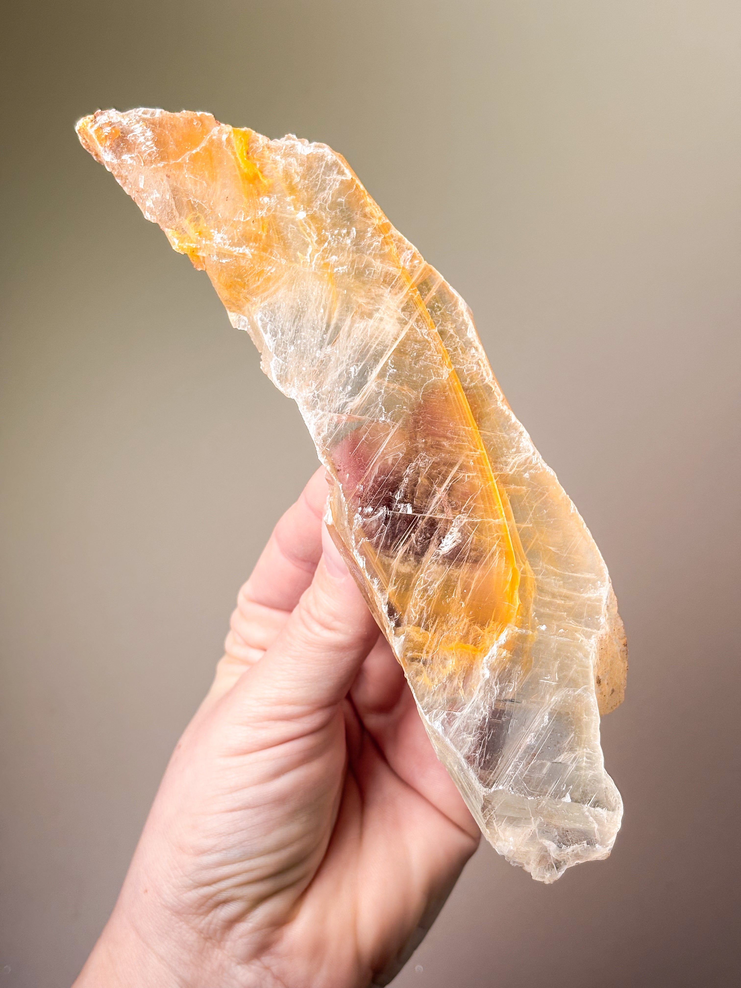 Golden Phantom Selenite (nr 5) Exklusiv kvalitet