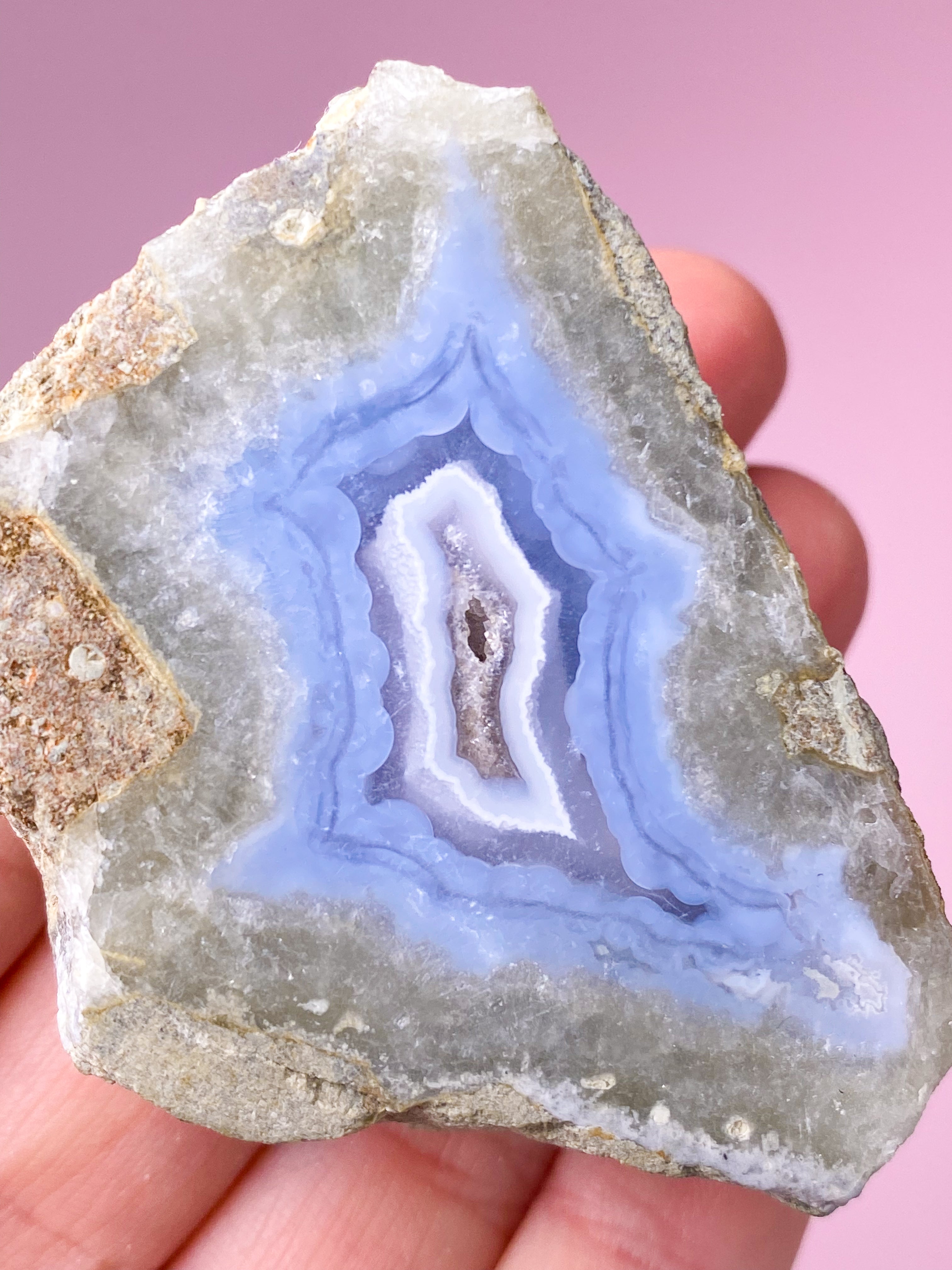 Blonde Agat Poleret Geode (Nr. 5)