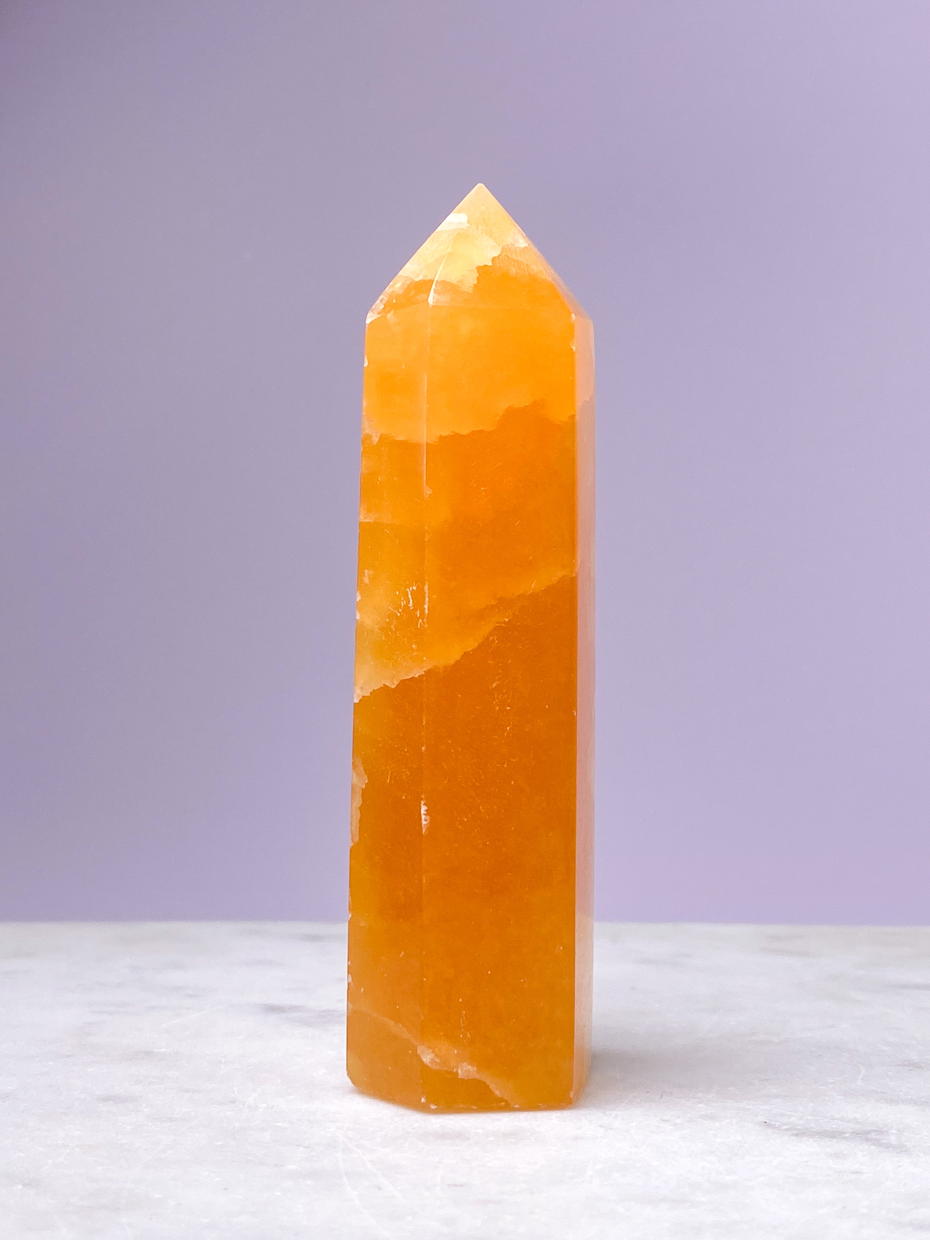 Orange Calcit Tårn (Nr. 1)