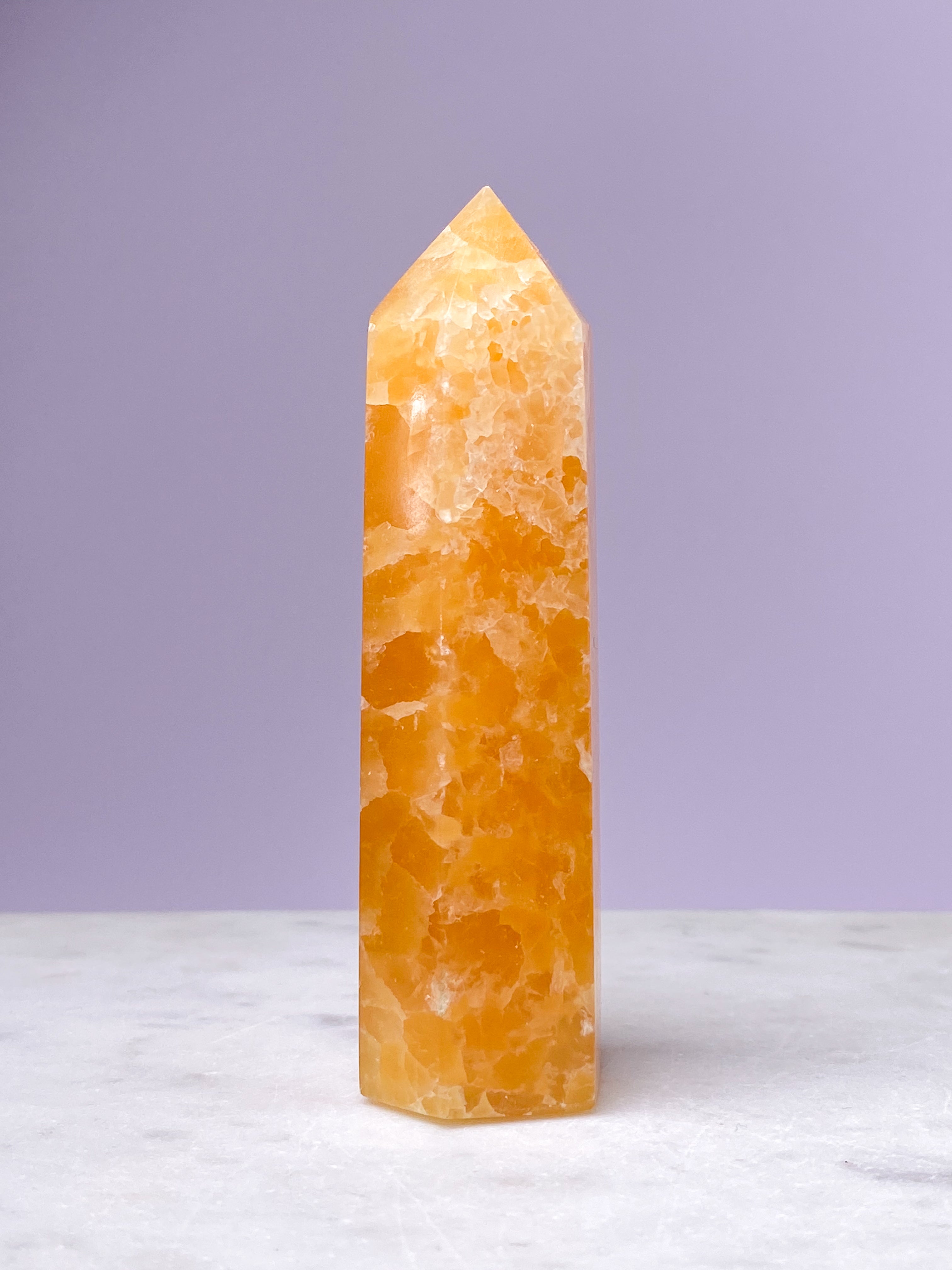 Orange Calcit Tårn (Nr. 1)