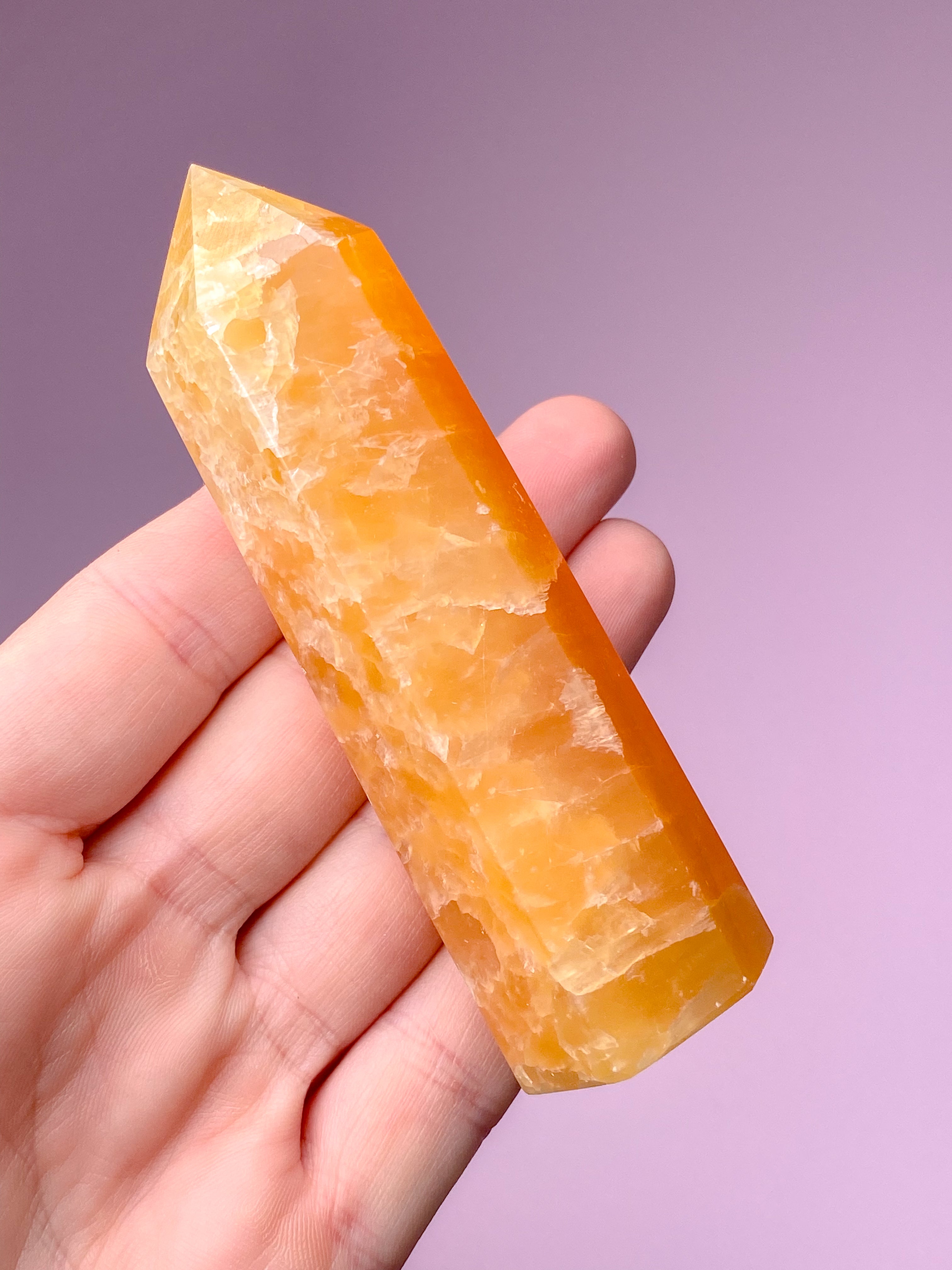 Orange Calcit Tårn (Nr. 1)