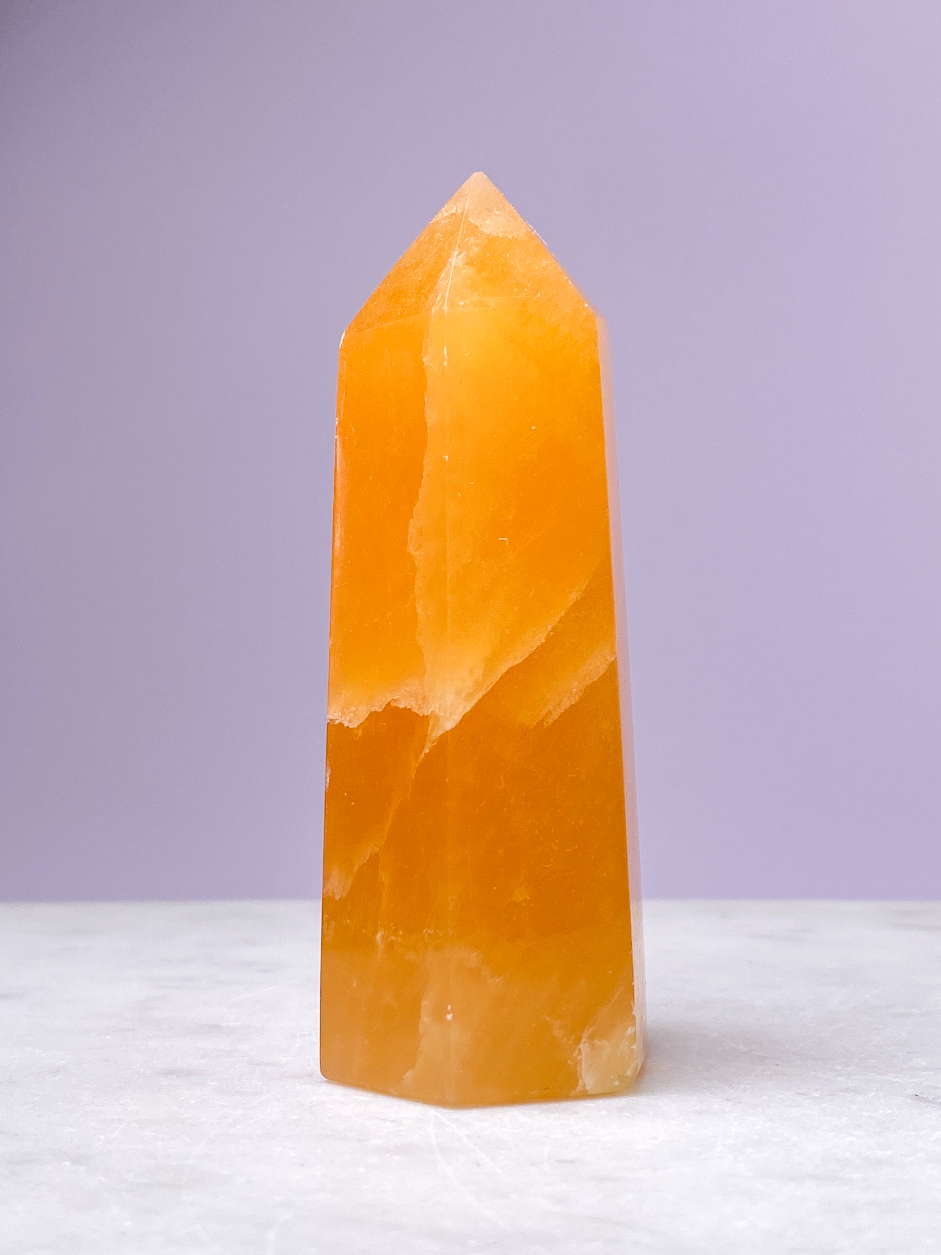 Orange Calcit Tårn (Nr. 2)