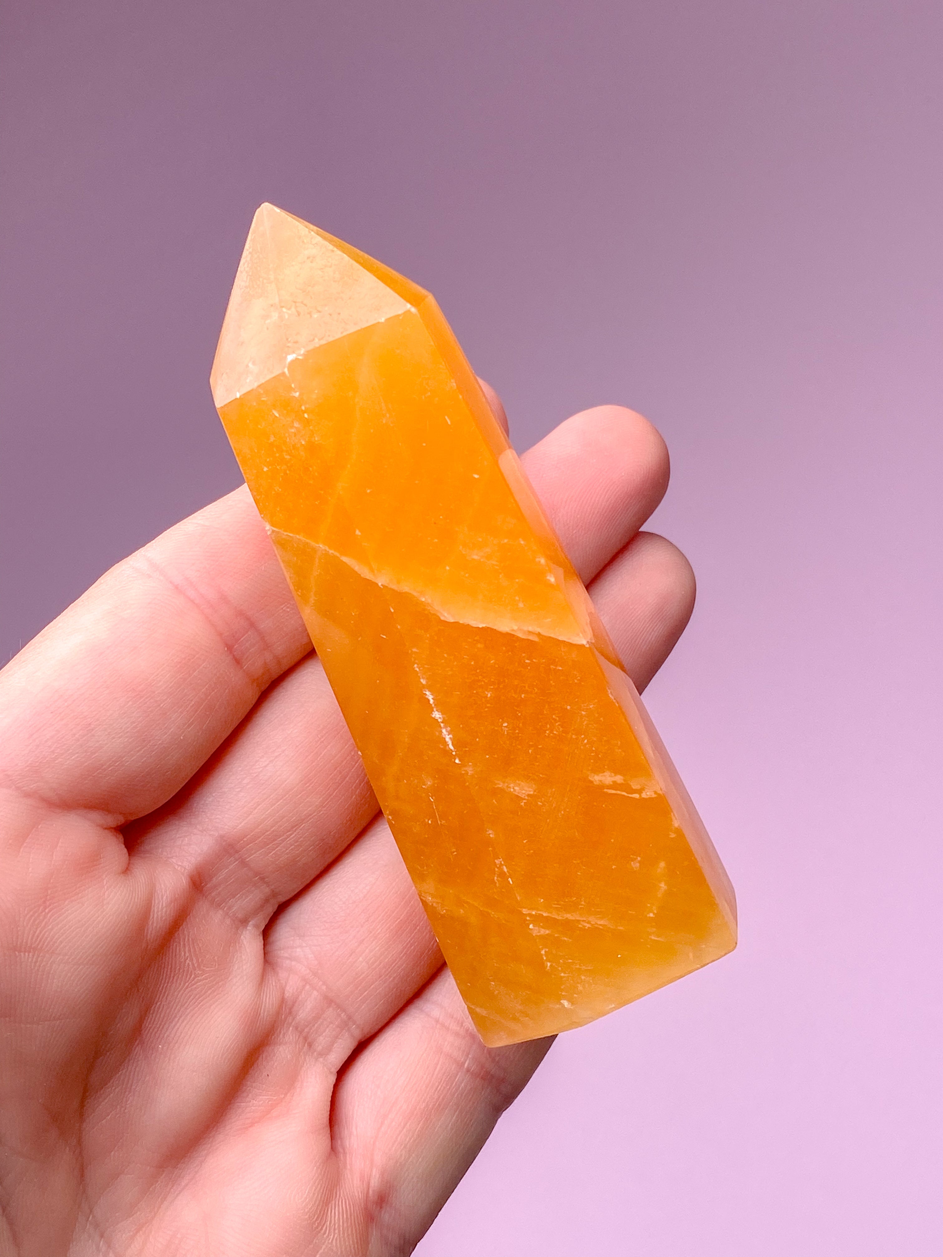 Orange Calcit Tårn (Nr. 2)