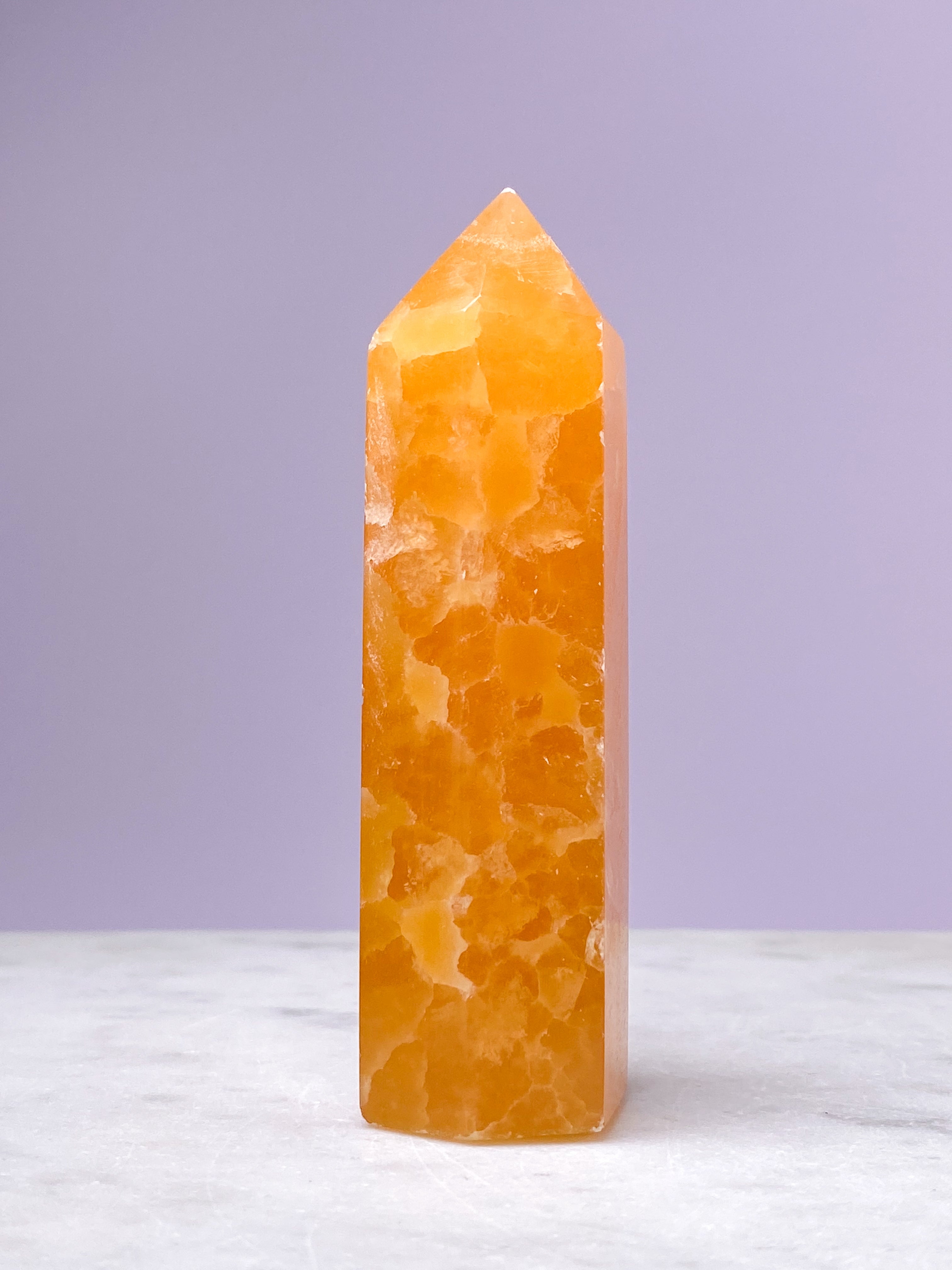 Orange Calcit Tårn (Nr. 3)