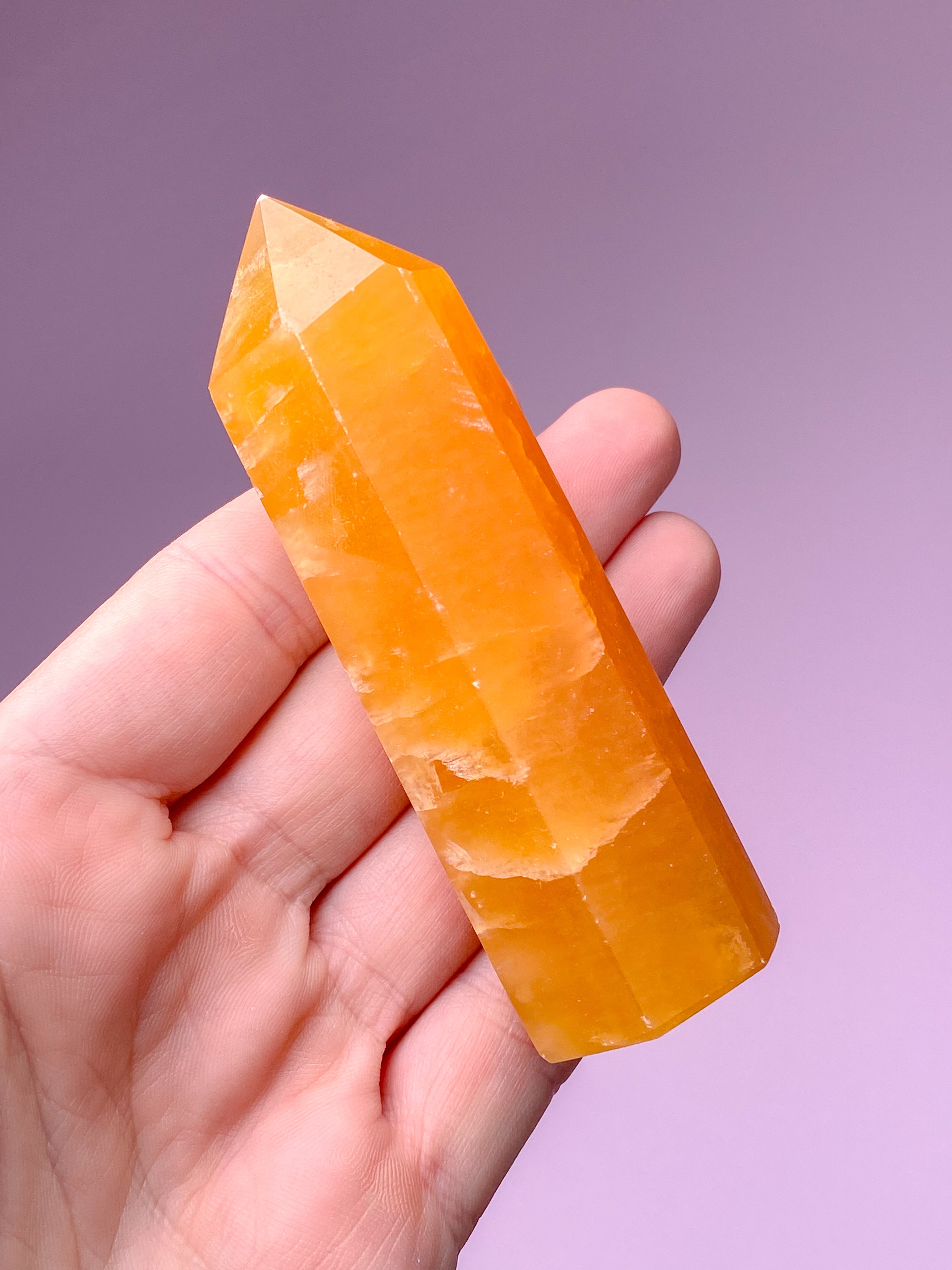 Orange Calcit Tårn (Nr. 3)