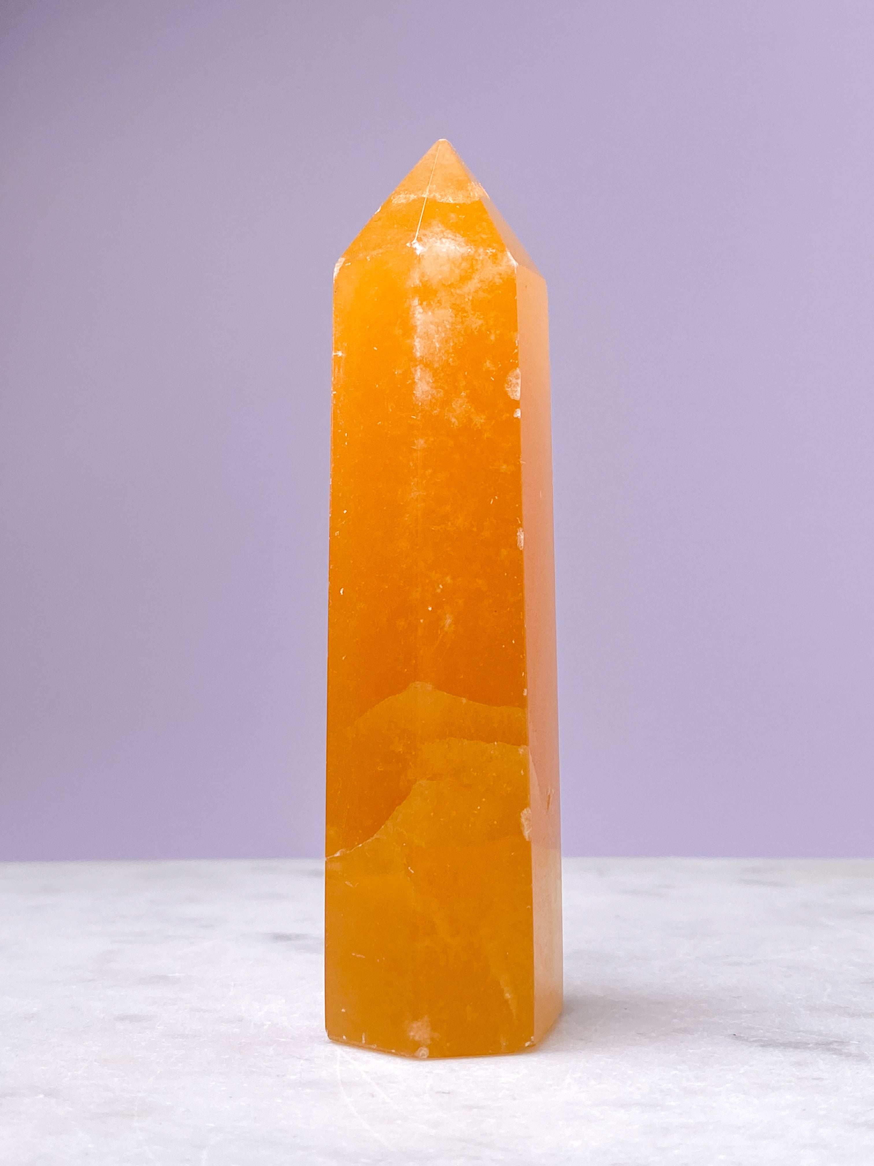 Orange Calcit Tårn (Nr. 4)