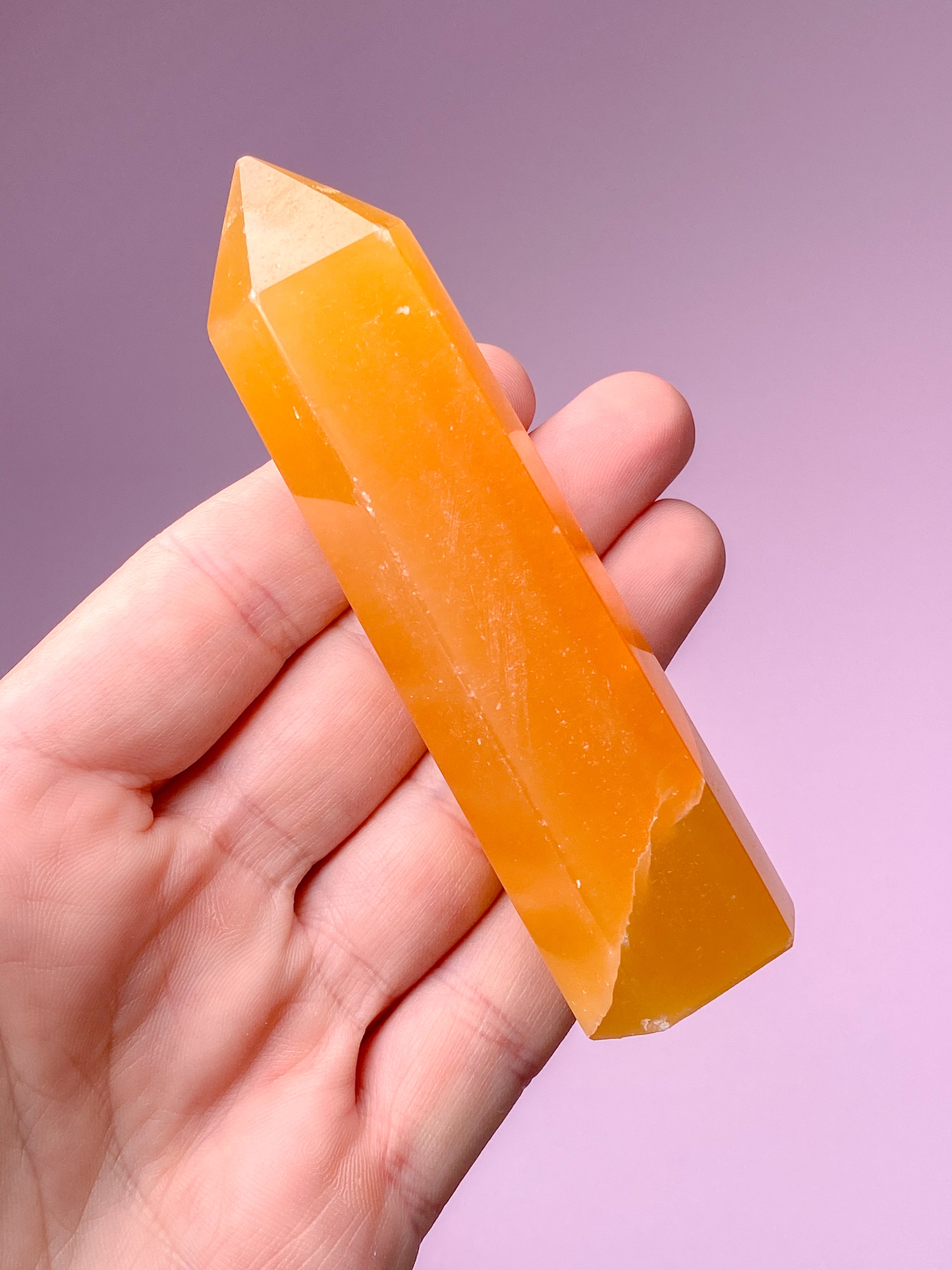 Orange Calcit Tårn (Nr. 4)