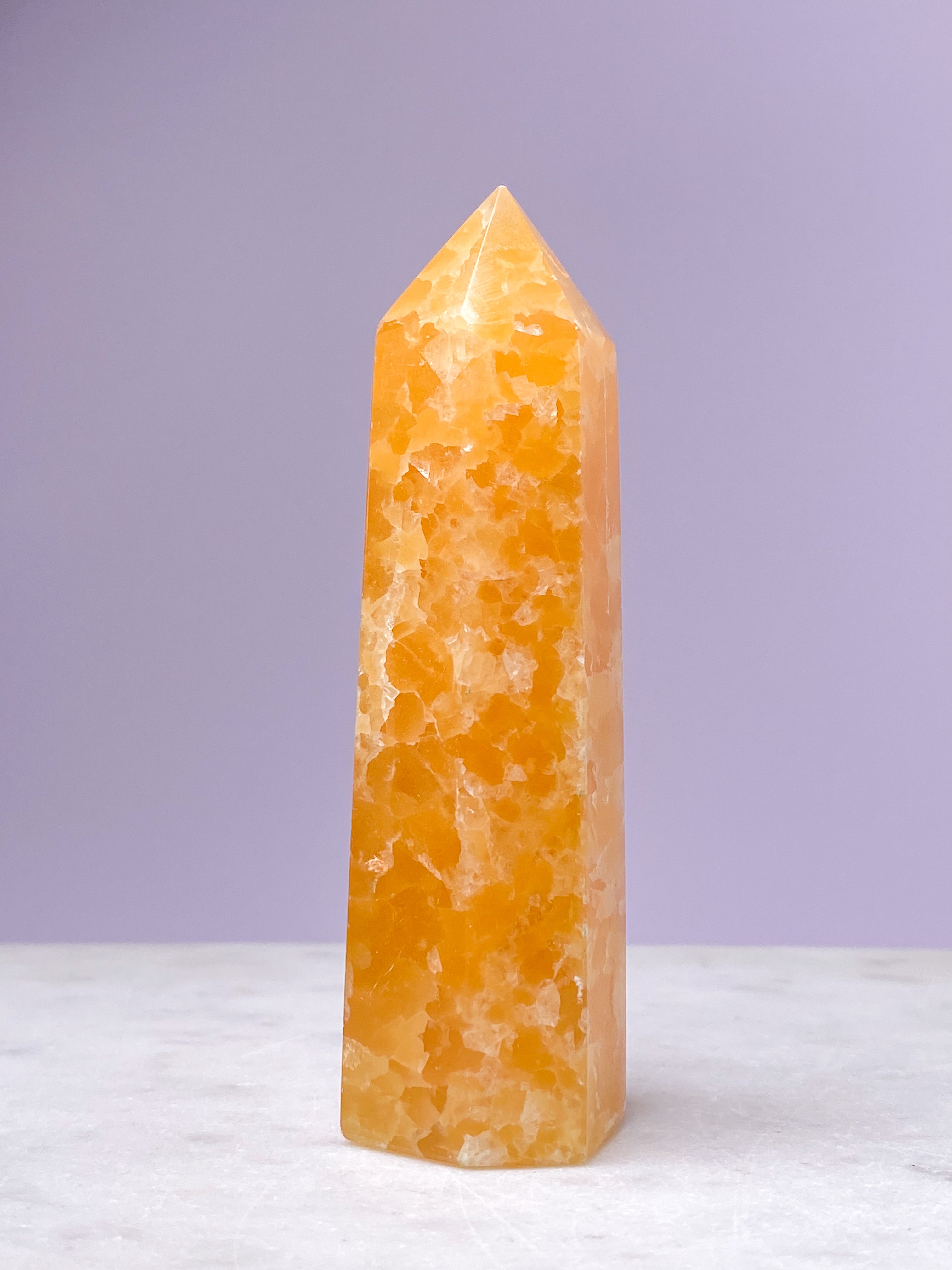 Orange Calcit Tårn (Nr. 5)