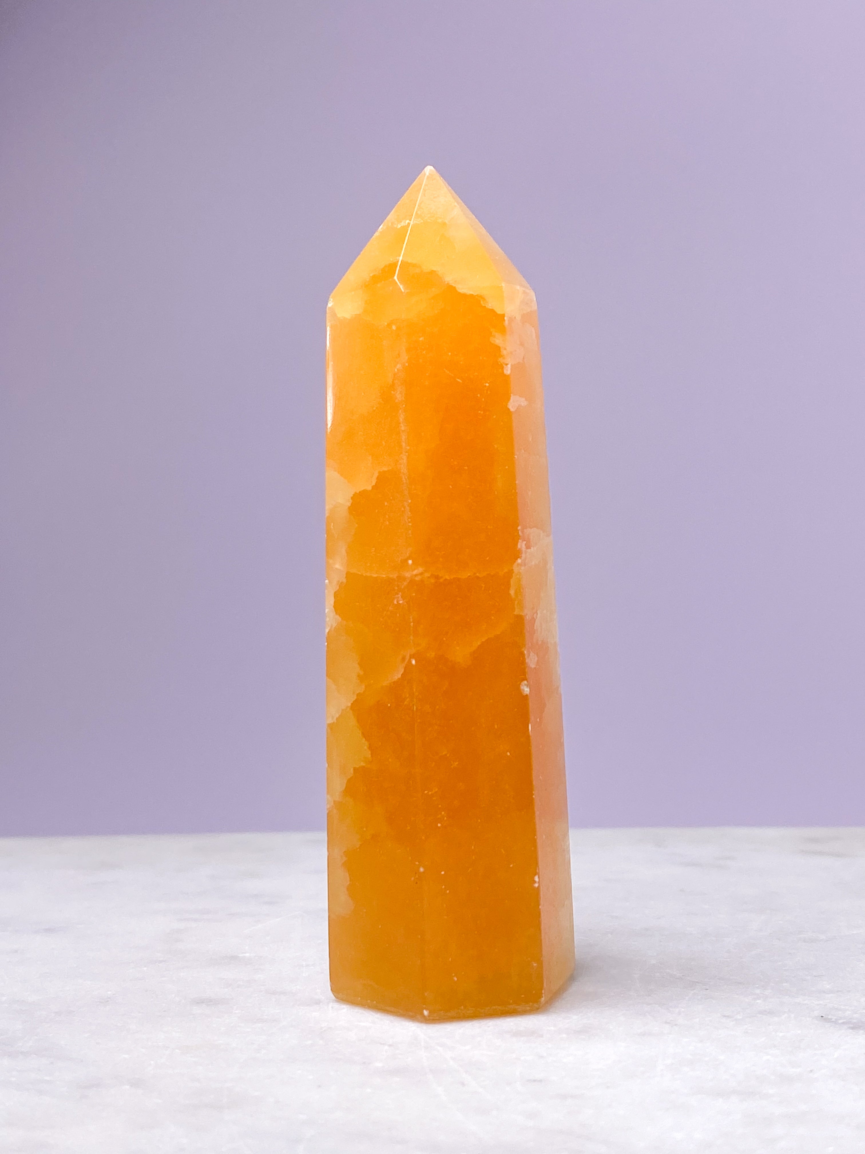 Orange Calcit Tårn (Nr. 5)
