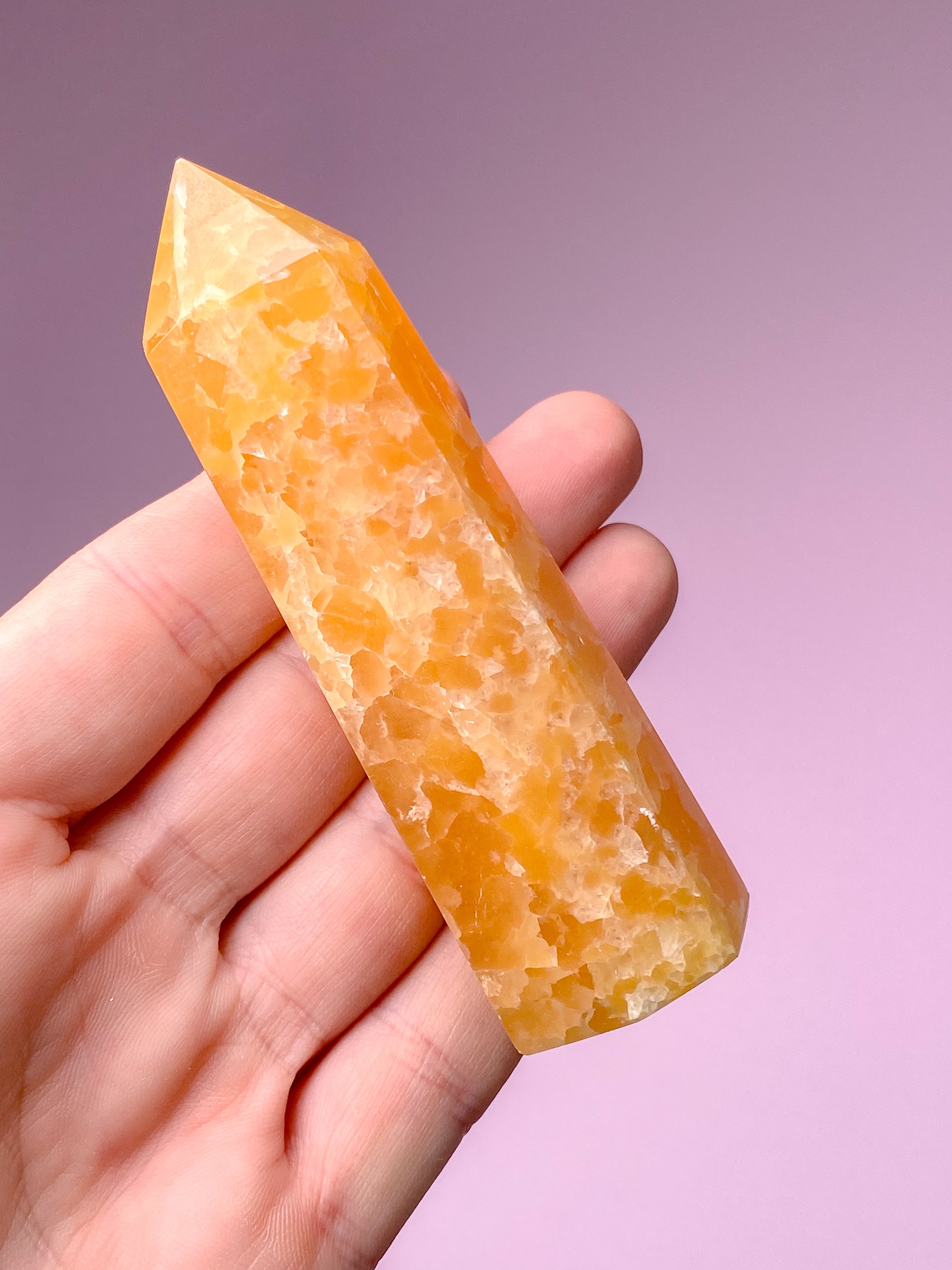 Orange Calcit Tårn (Nr. 5)