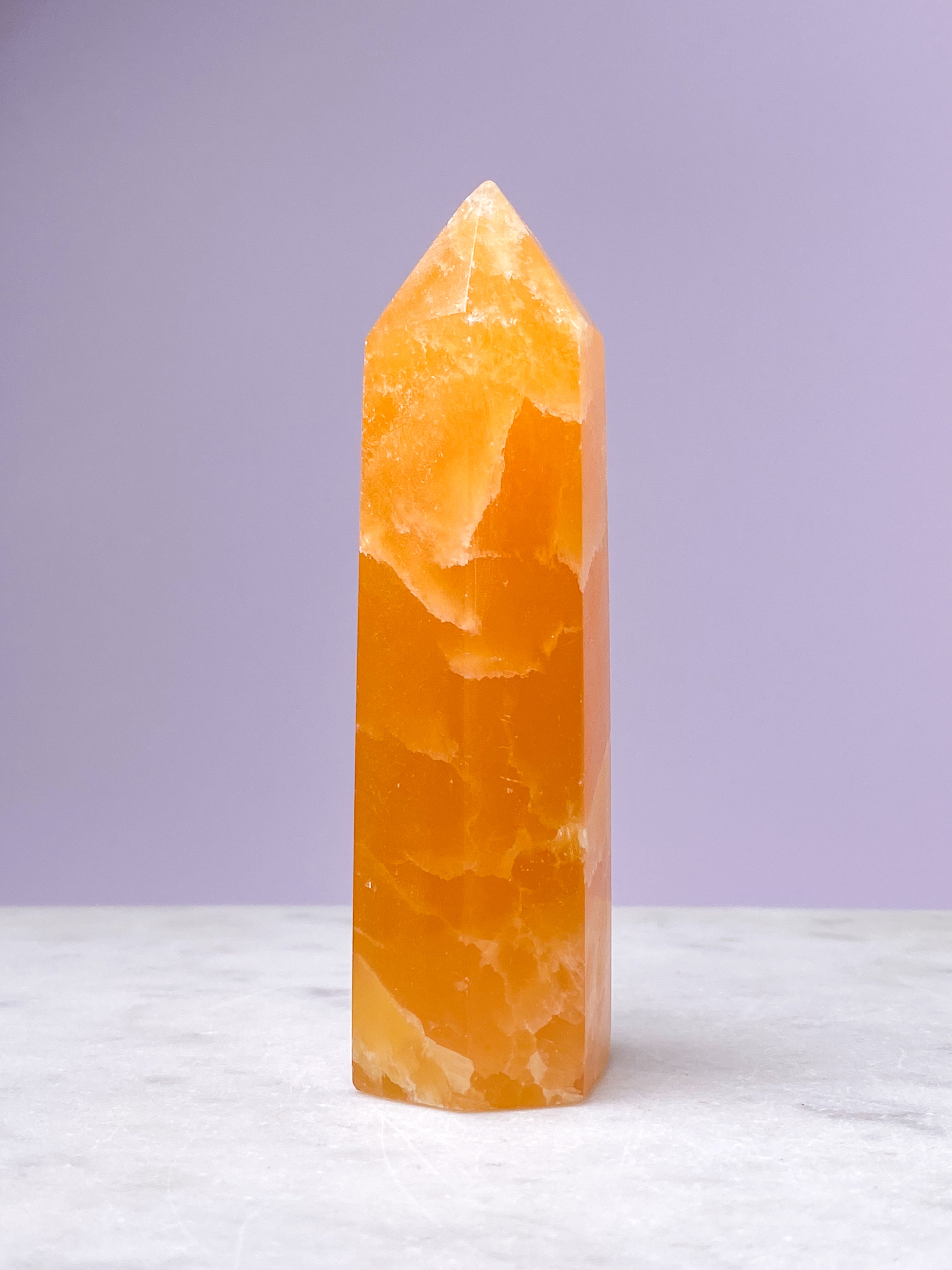 Orange Calcit Tårn (Nr. 6)