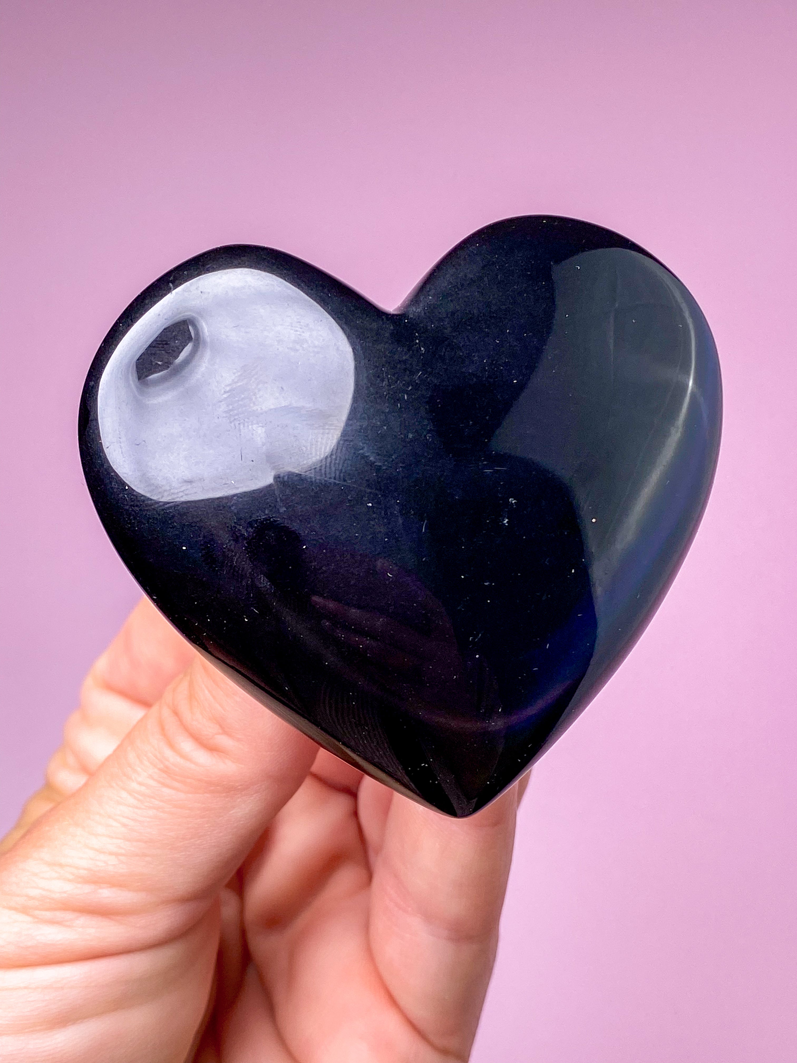 Regnbue Obsidian Hjerte (Nr. 1)