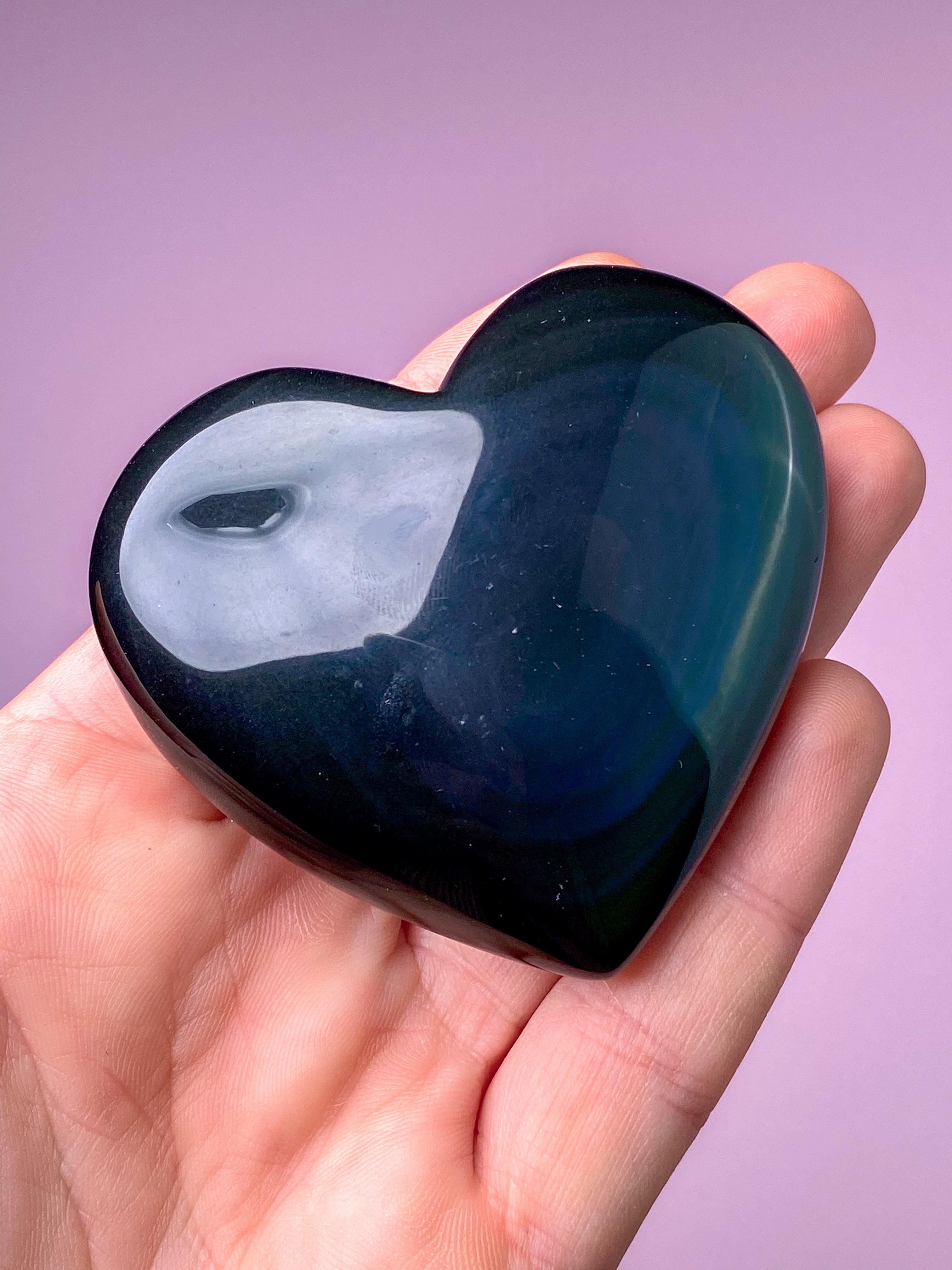 Regnbue Obsidian Hjerte (Nr. 1)