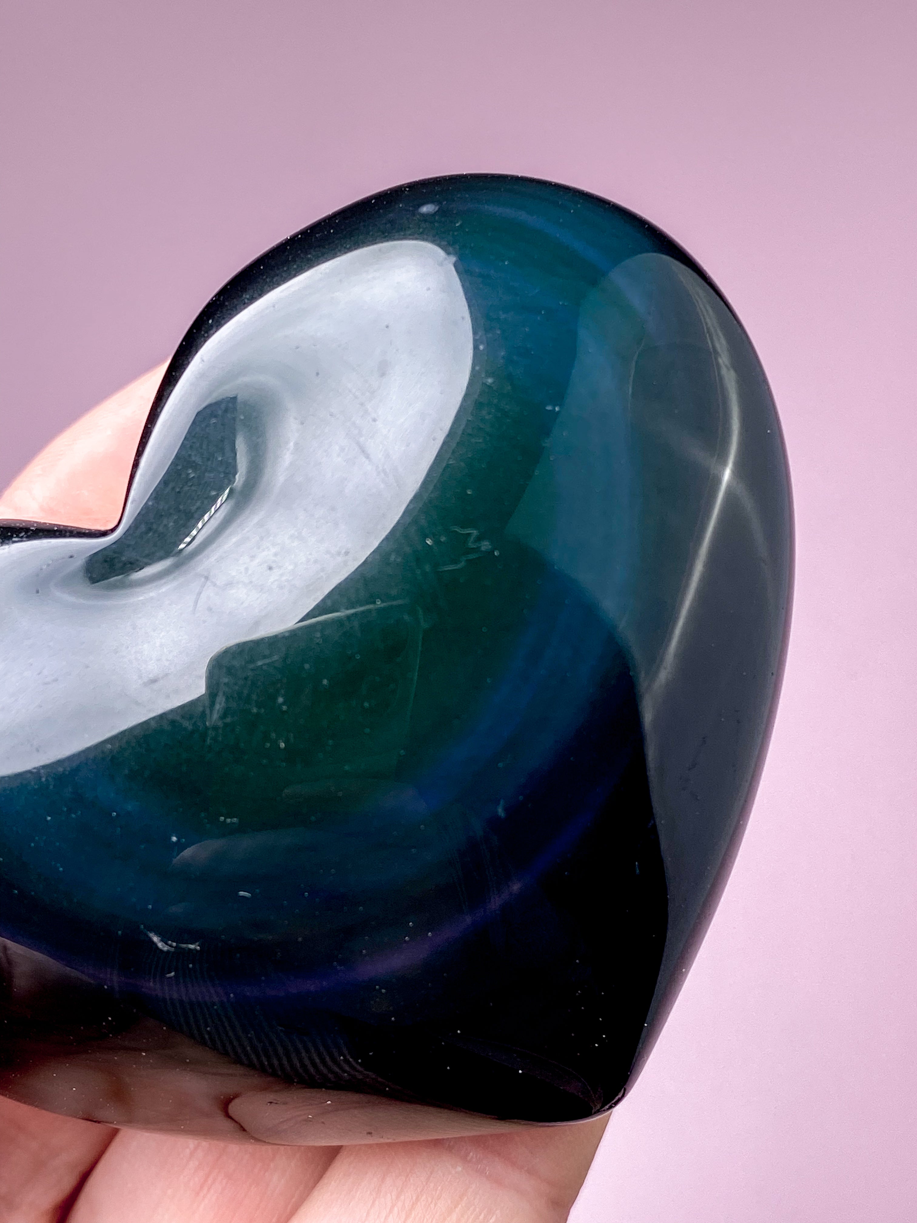 Regnbue Obsidian Hjerte (Nr. 4)