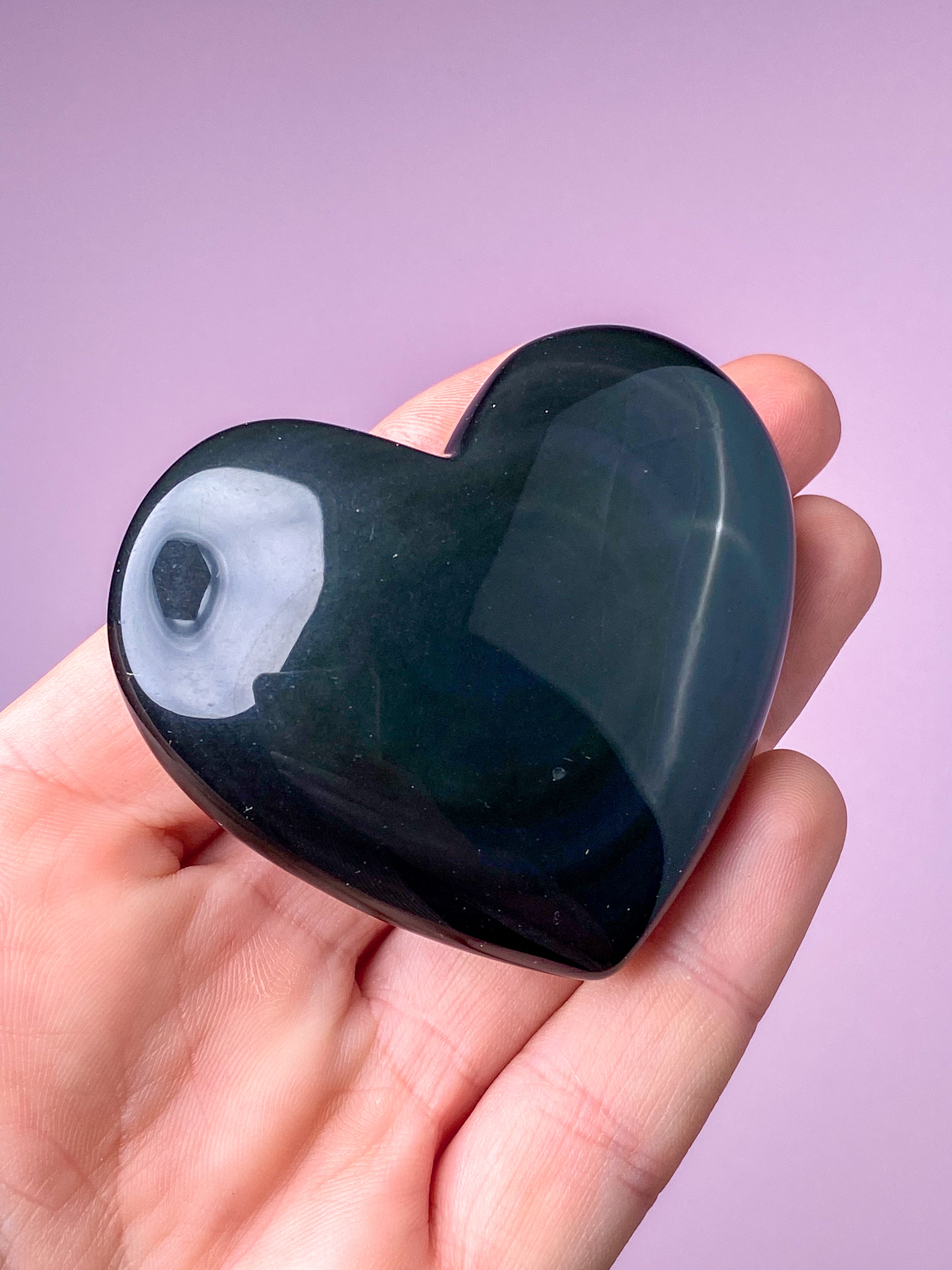 Regnbue Obsidian Hjerte (Nr. 5)