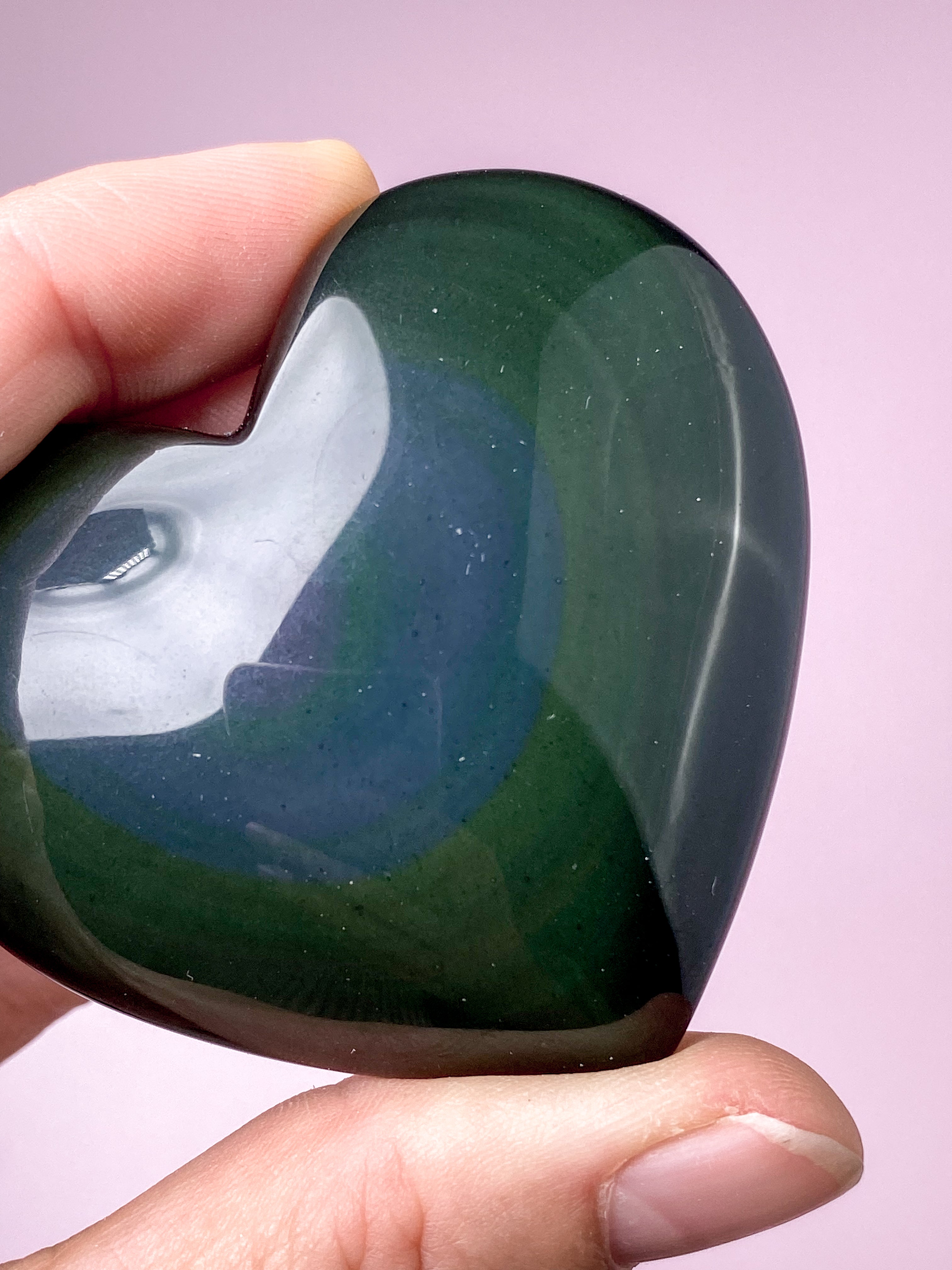 Regnbue Obsidian Hjerte (Nr. 5)