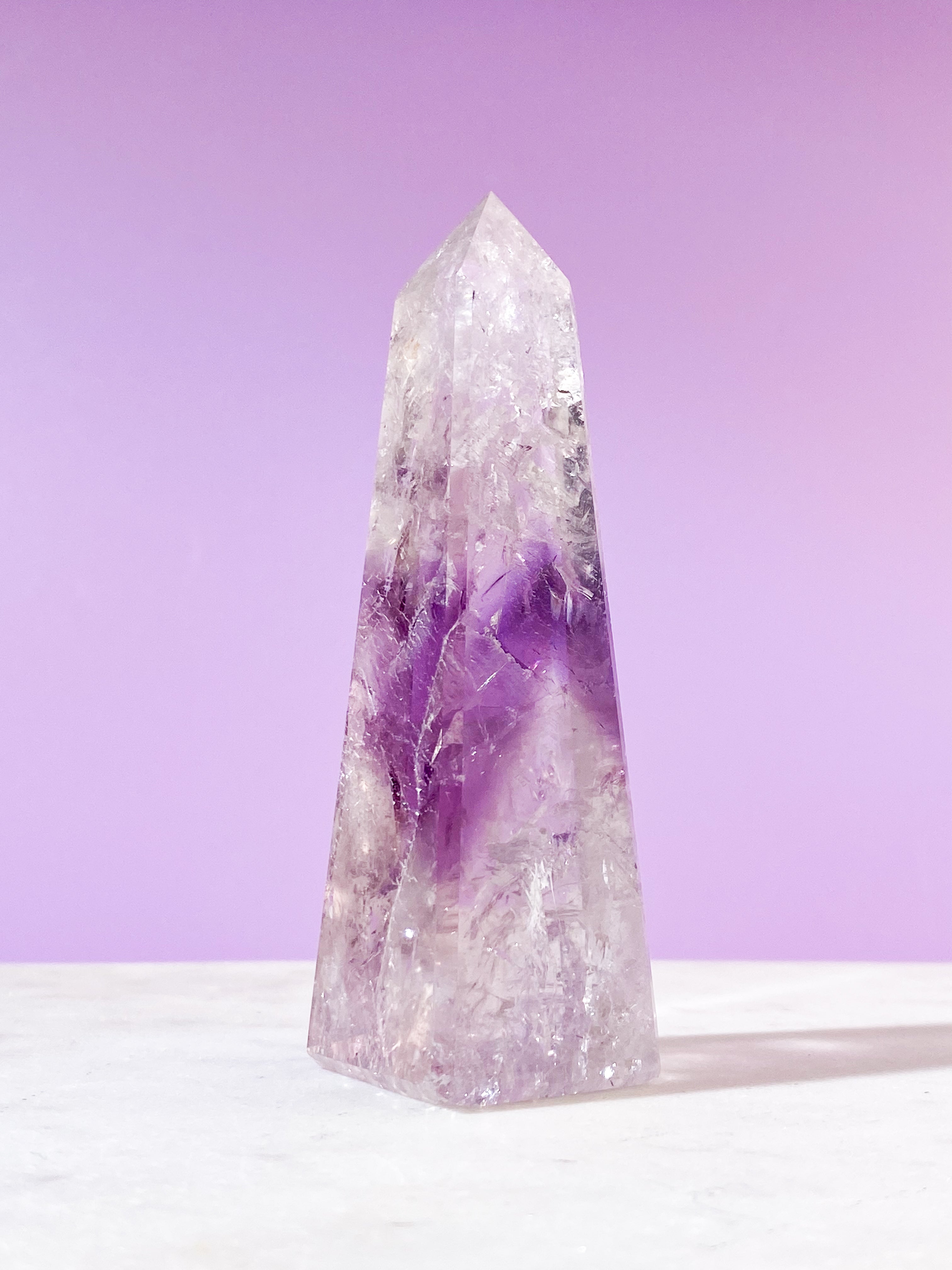 Smokey Phantom Ametist Obelisk (nr 12)