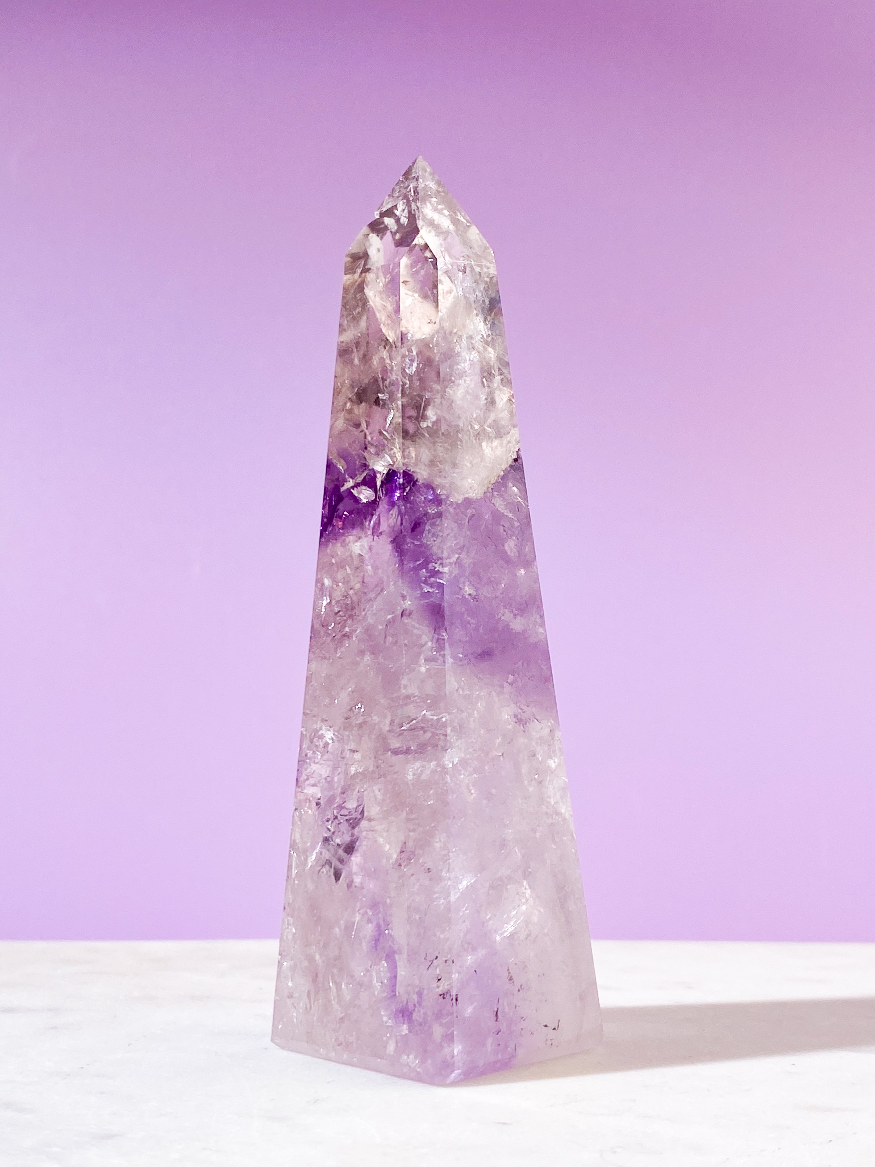 Smokey Phantom Ametist Obelisk (Nr. 25)