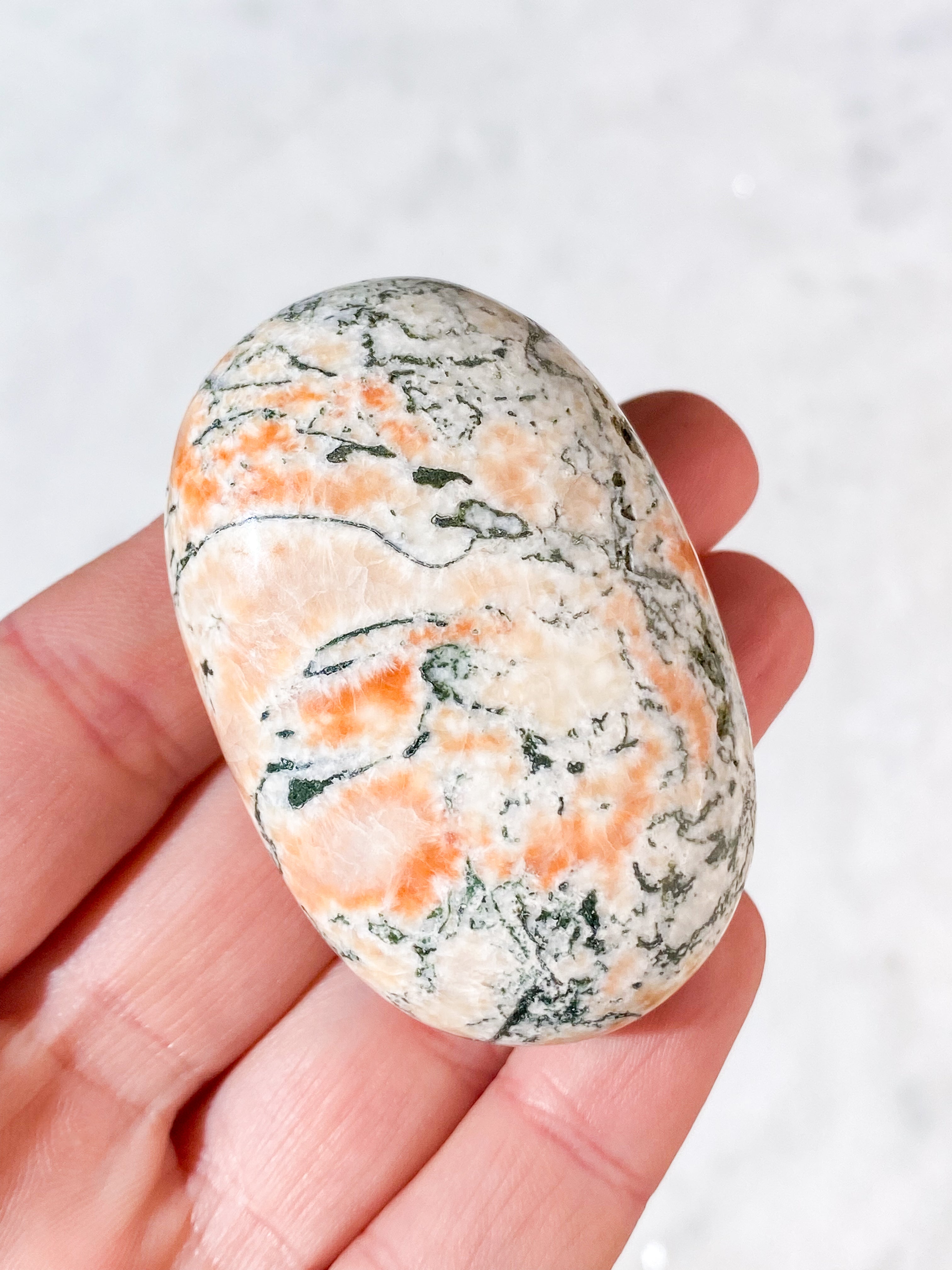 Grön Heulandit Palmsten (nr 4)