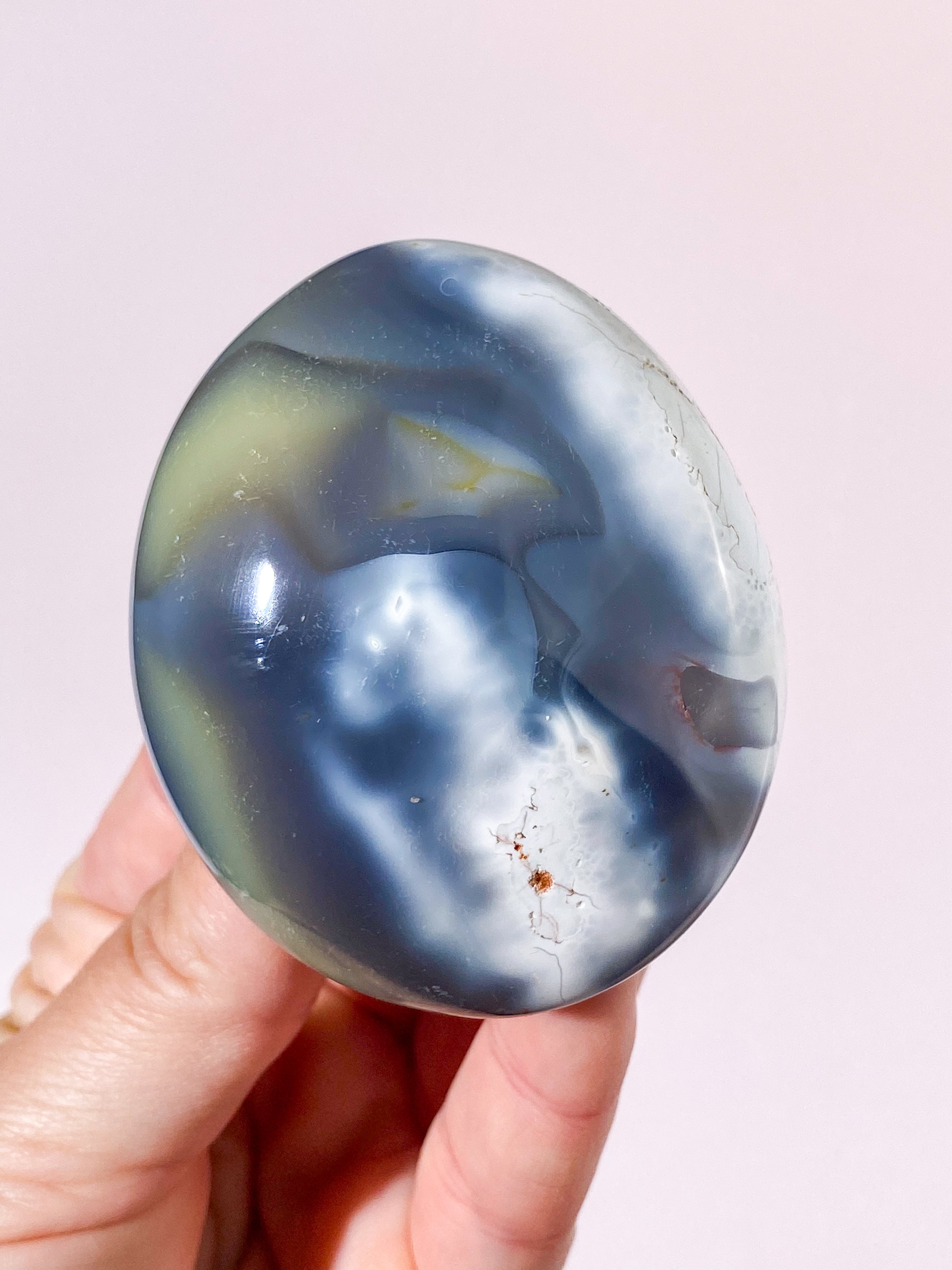 Orca Agat Palmstone (Nr. 10)