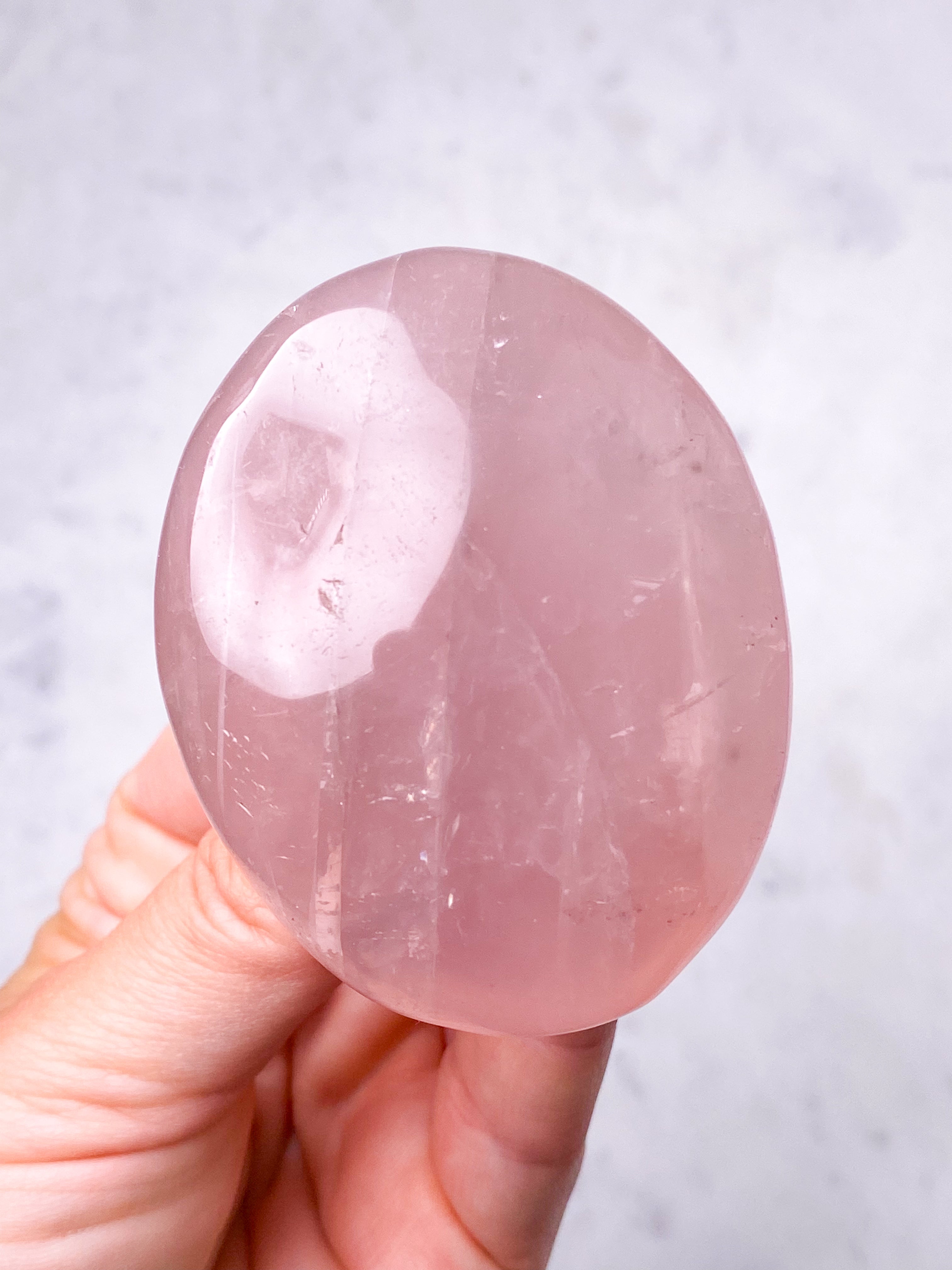 Rosakvarts Palmstone (Nr. 8)