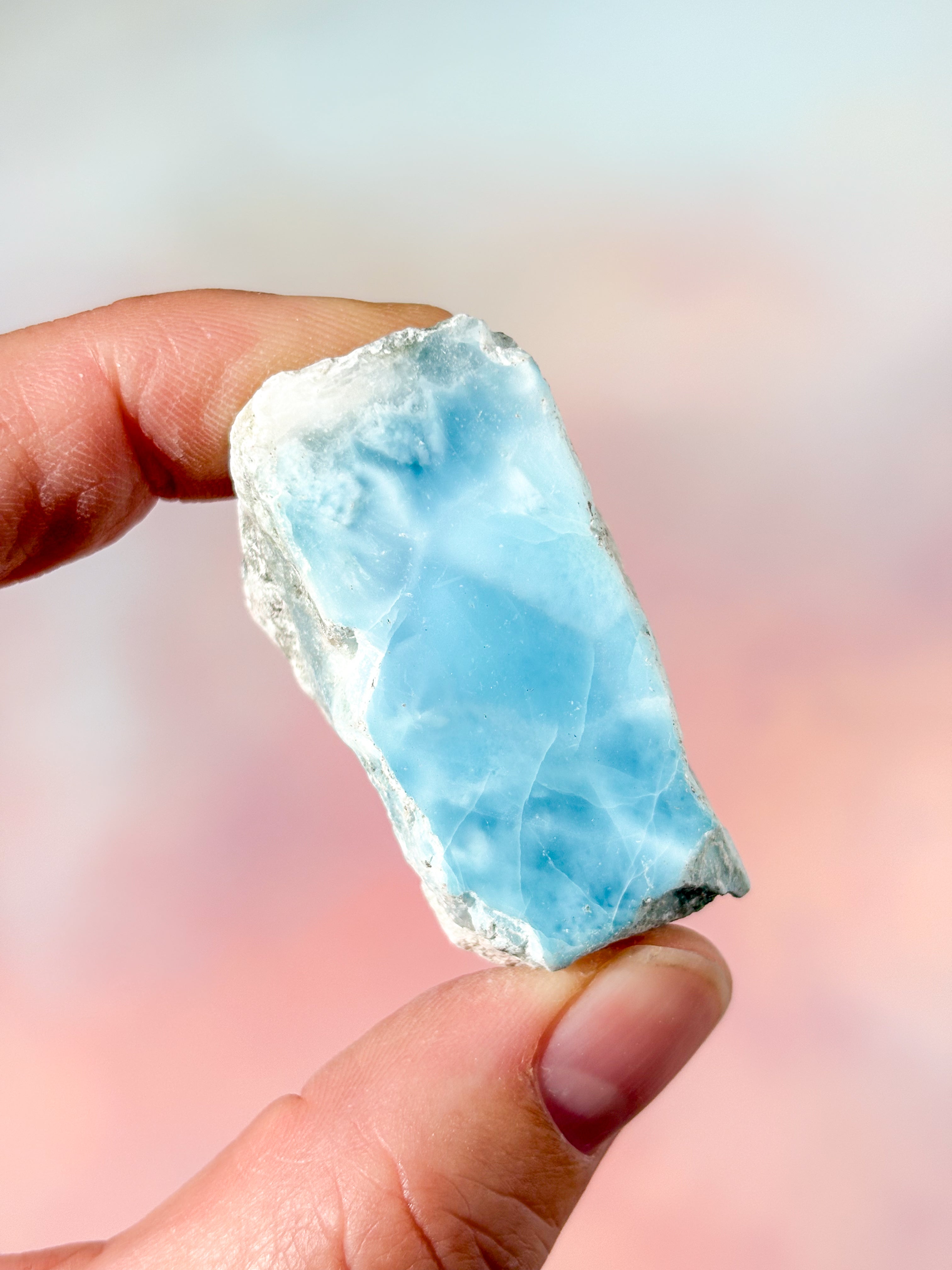 Larimar Rå Poleret (Nr. 49) Eksklusiv Kvalitet