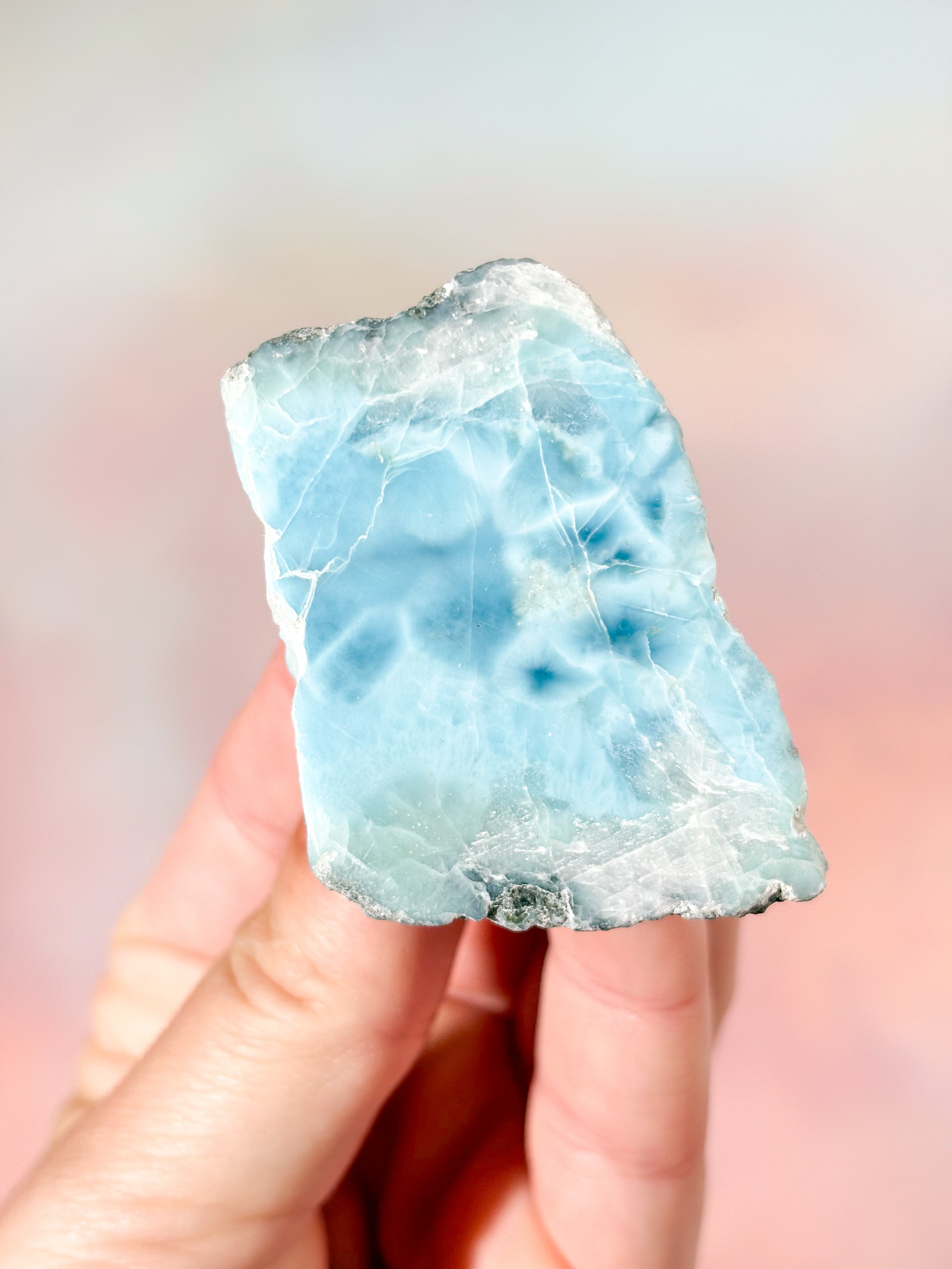 Larimar Rå Poleret (Nr. 51) Eksklusiv Kvalitet