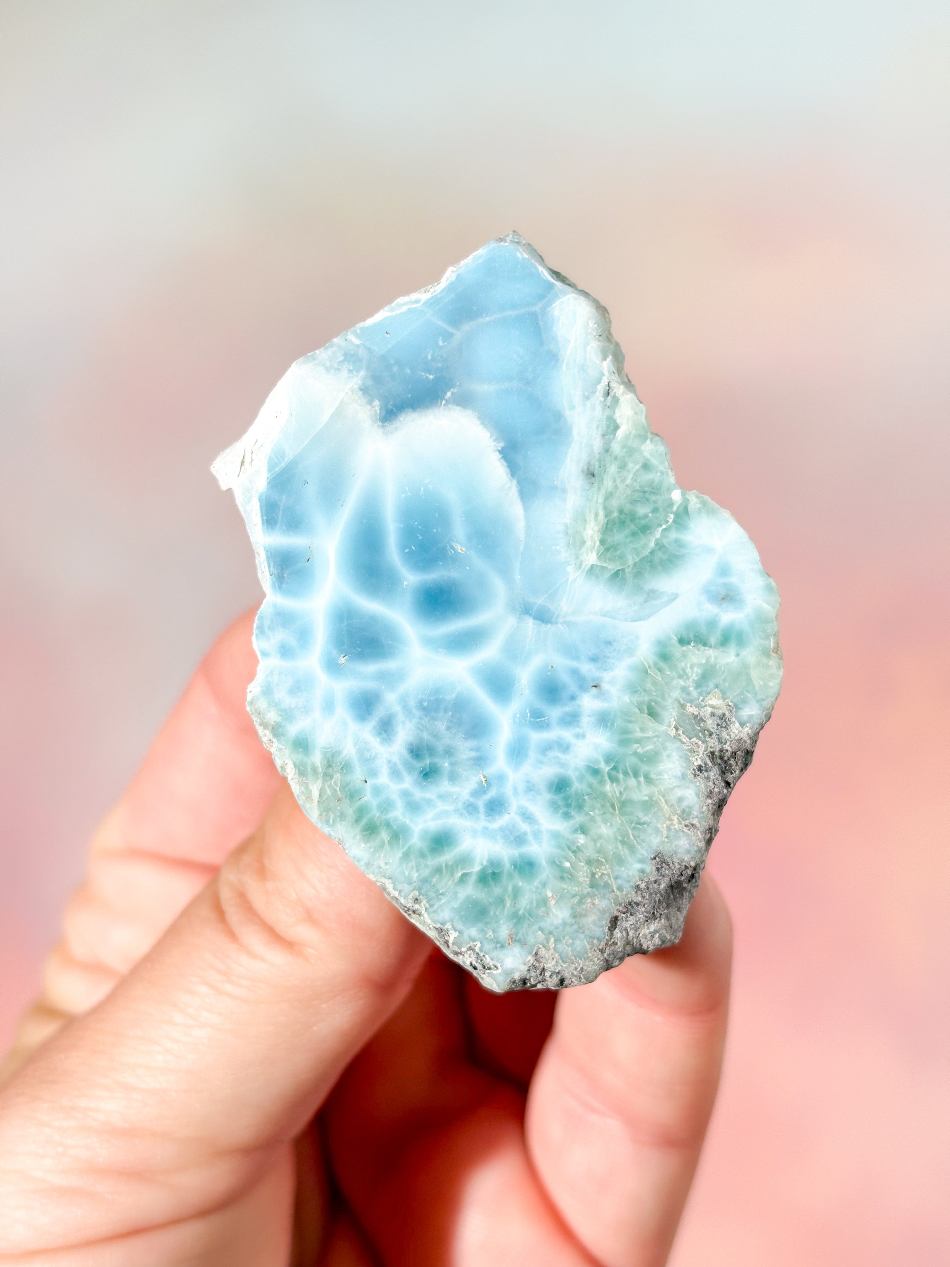 Larimar Rå Poleret (Nr. 53) Eksklusiv Kvalitet
