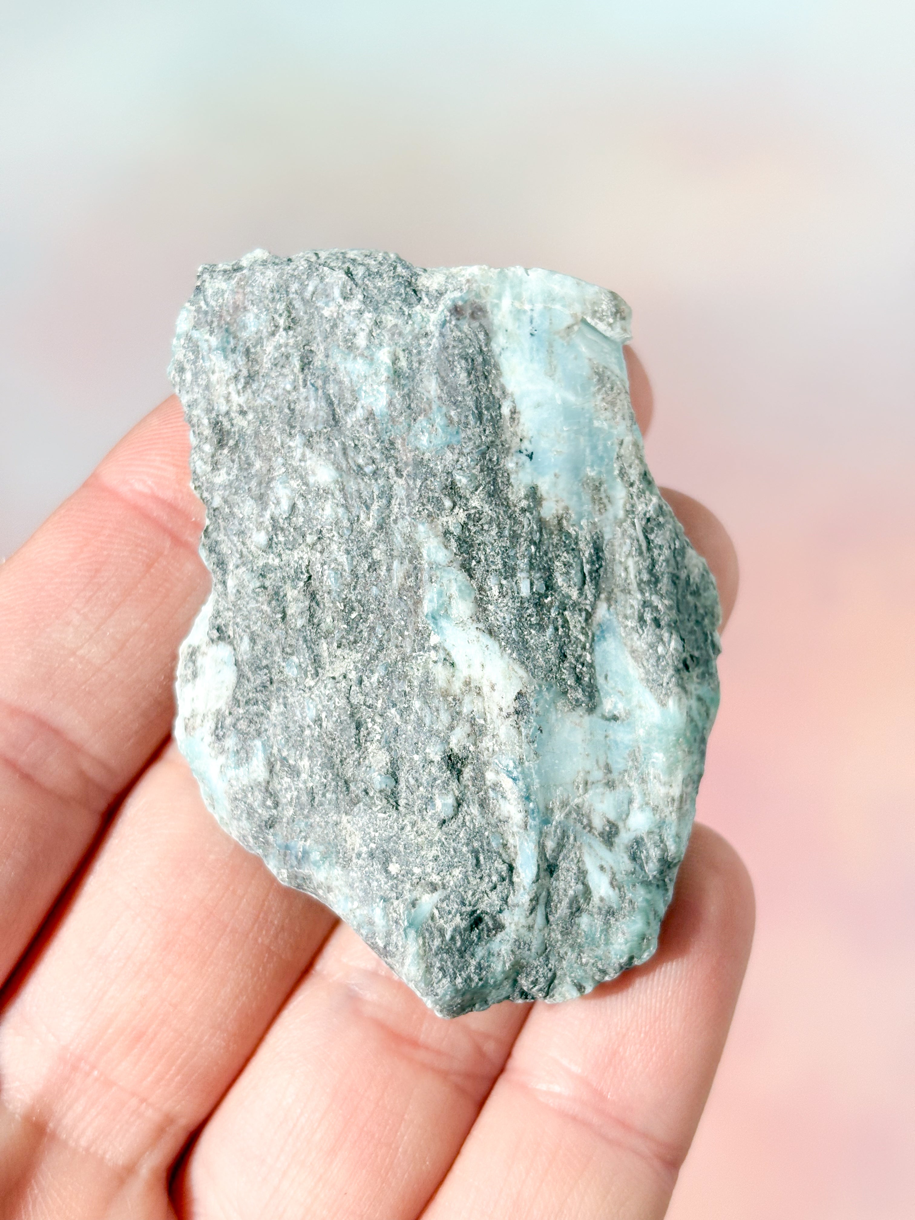 Larimar Rå Poleret (Nr. 53) Eksklusiv Kvalitet