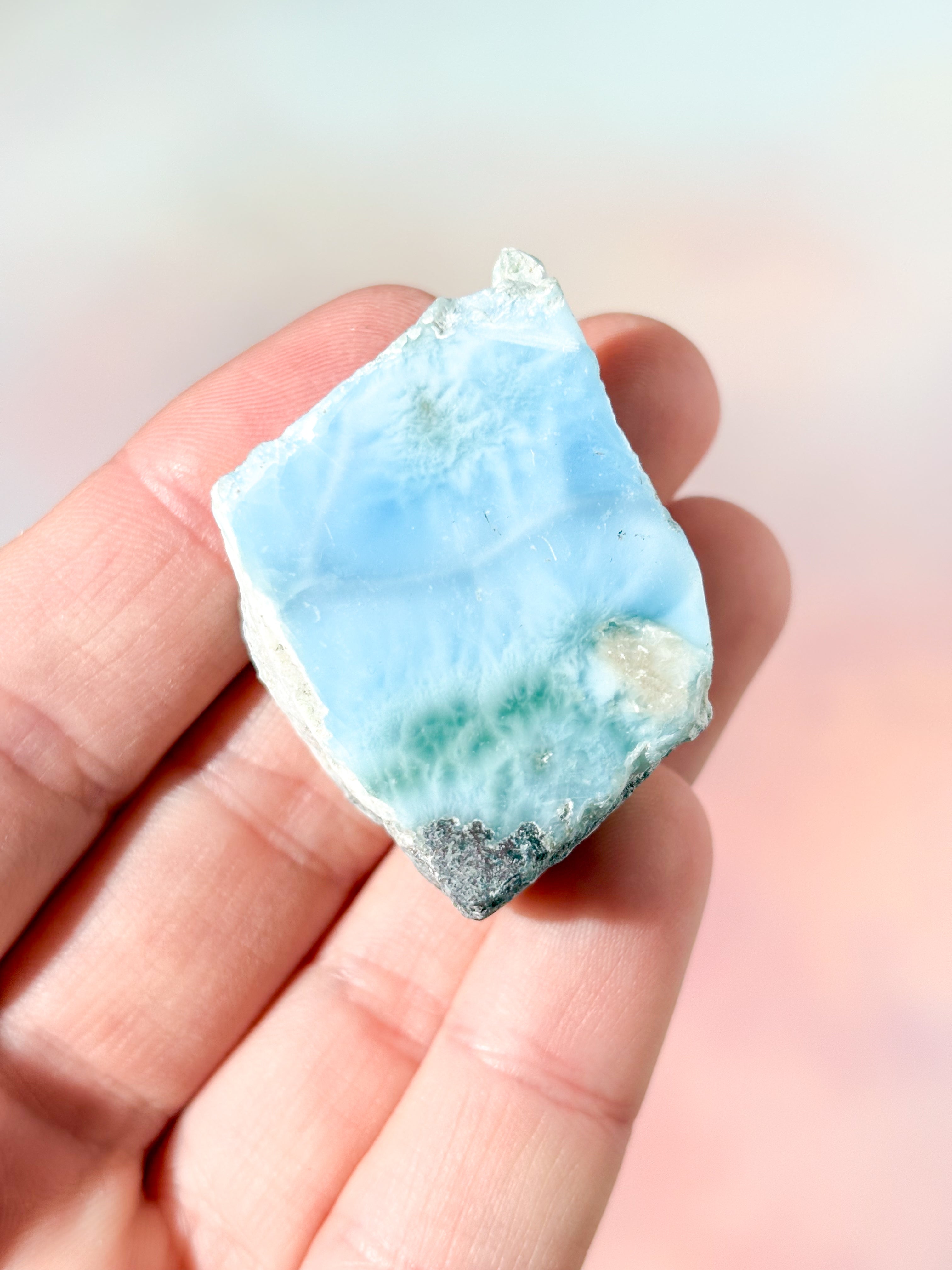 Larimar Rå Poleret (Nr. 54) Eksklusiv Kvalitet