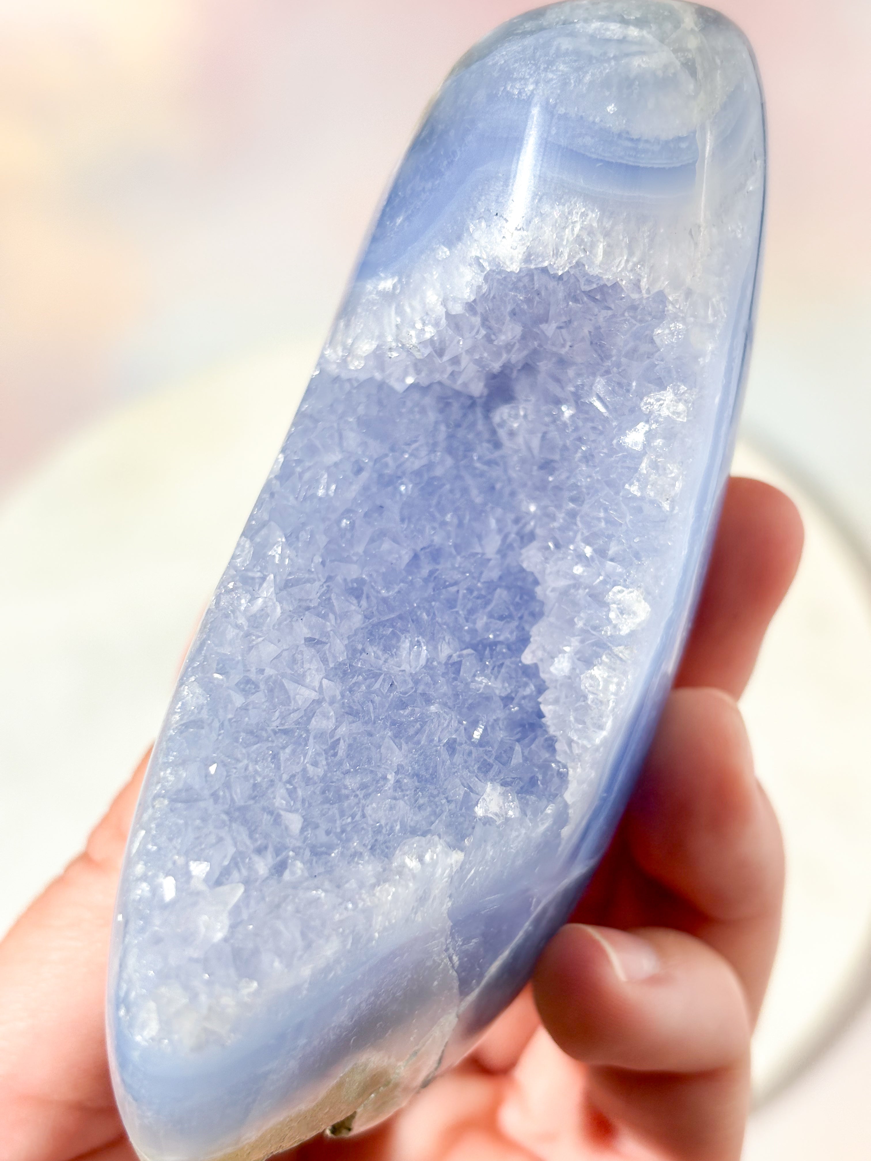 Druzy Blonde Agat Freeform (Nr. 17)