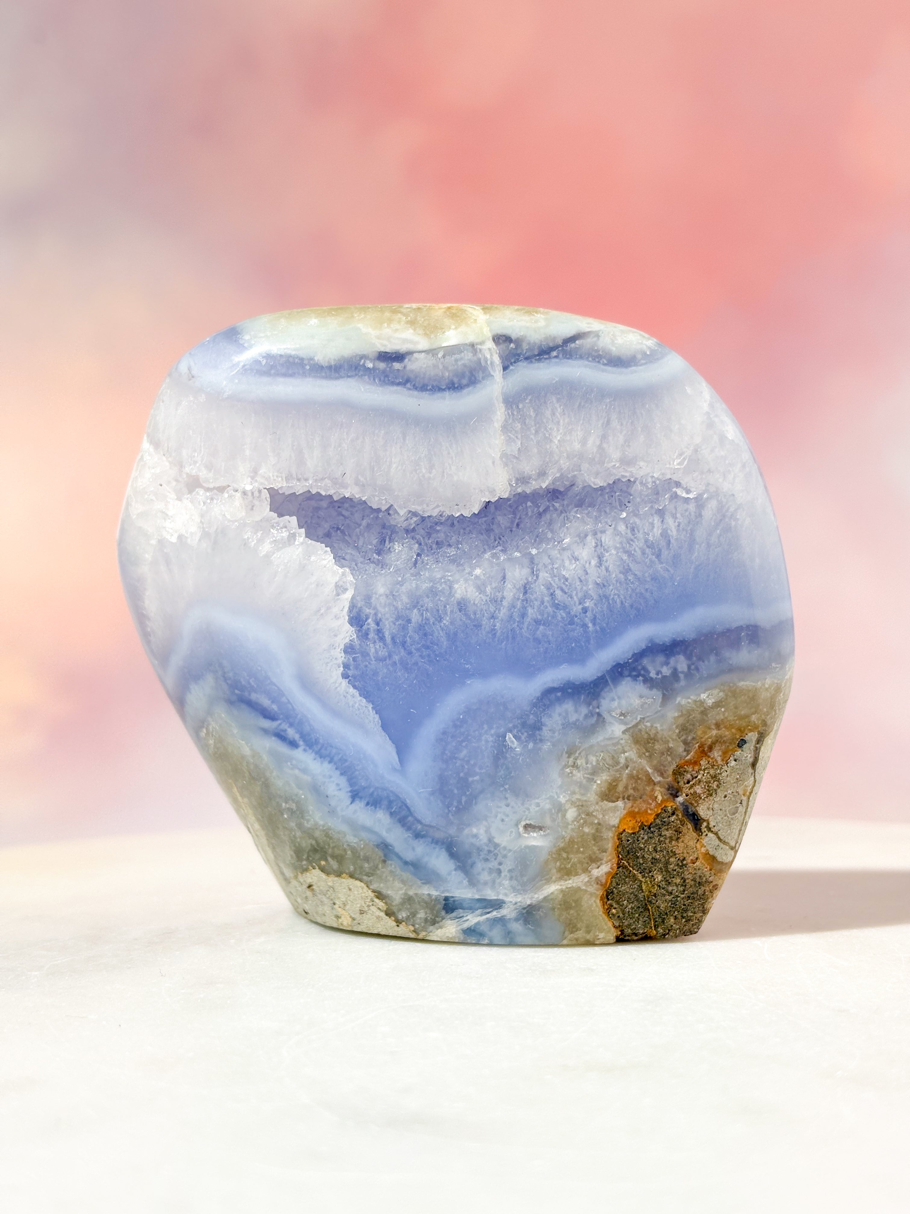Druzy Blonde Agat Freeform (Nr. 18)