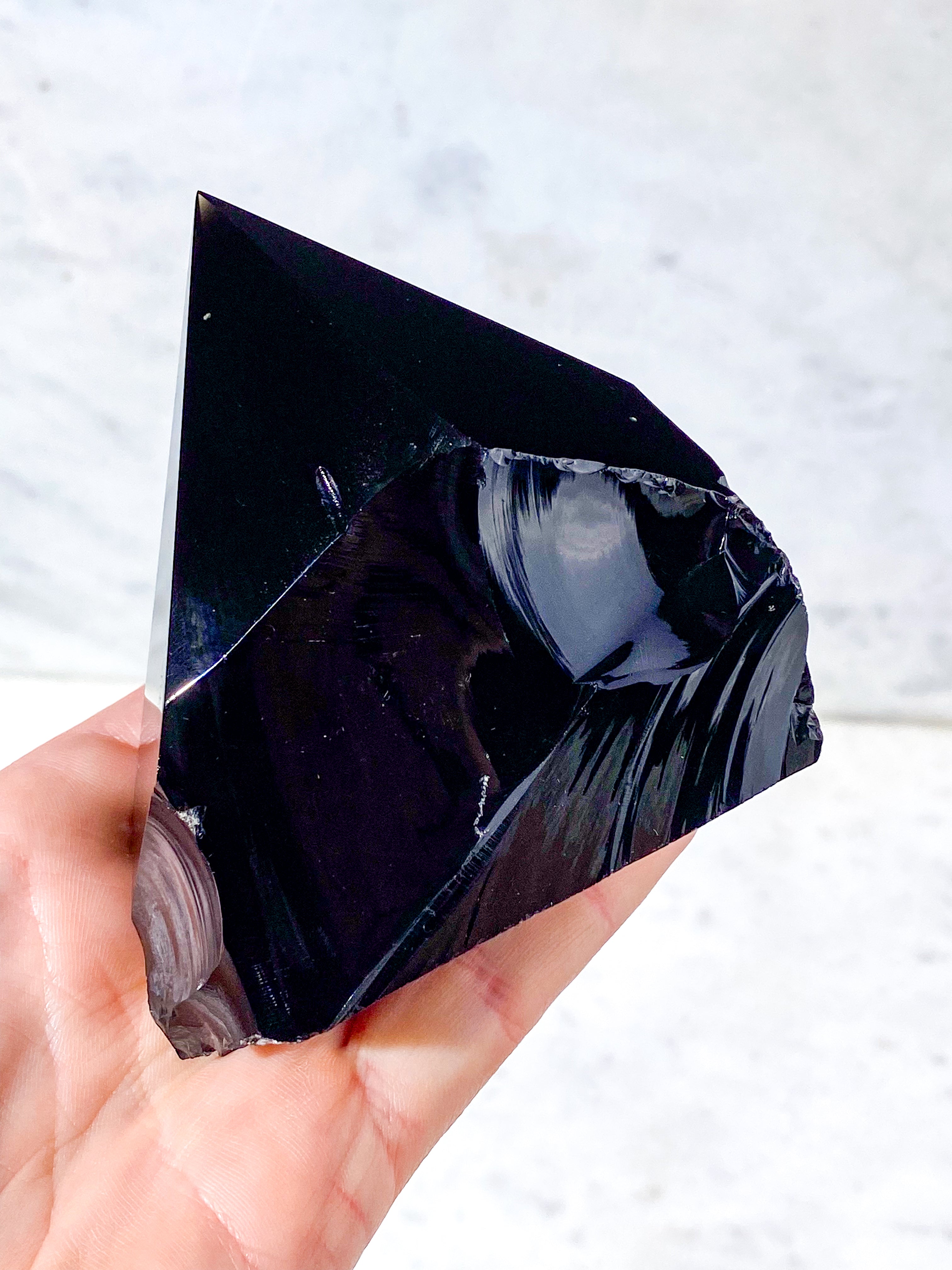 Obsidian Med Poleret Spids (Nr. 2)